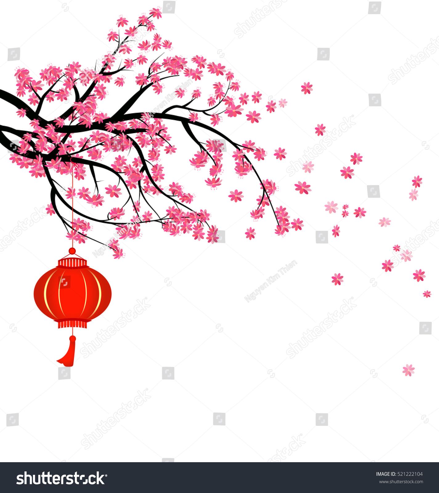 chinese new year flower vector