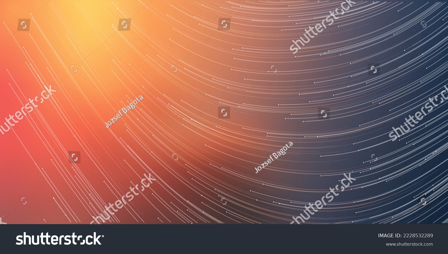 SVG of Flowing Current, Energy Lines Pattern in Glowing Sunlit Space and Starry Sky Around - Modern Style Futuristic Technology or Astronomy Concept Background,Generative Art, Creative Template,Vector Design svg