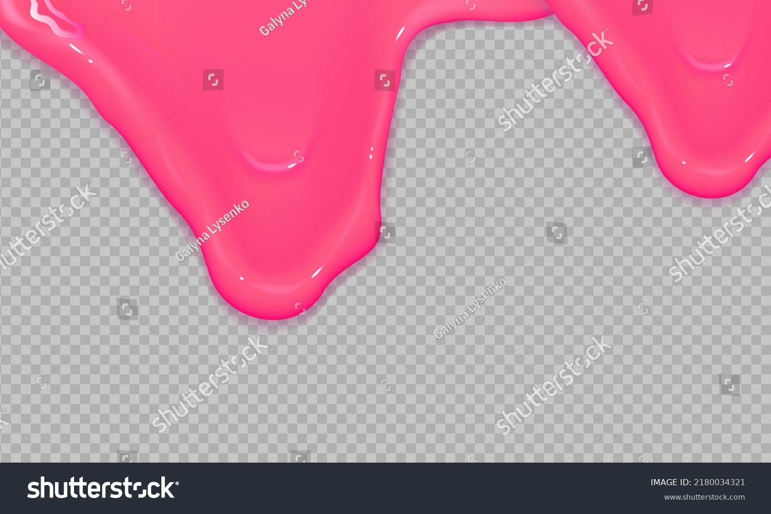 Flowing Realistic Pink Sweet Melting Icing Stock Vector Royalty Free 2180034321 Shutterstock 8996