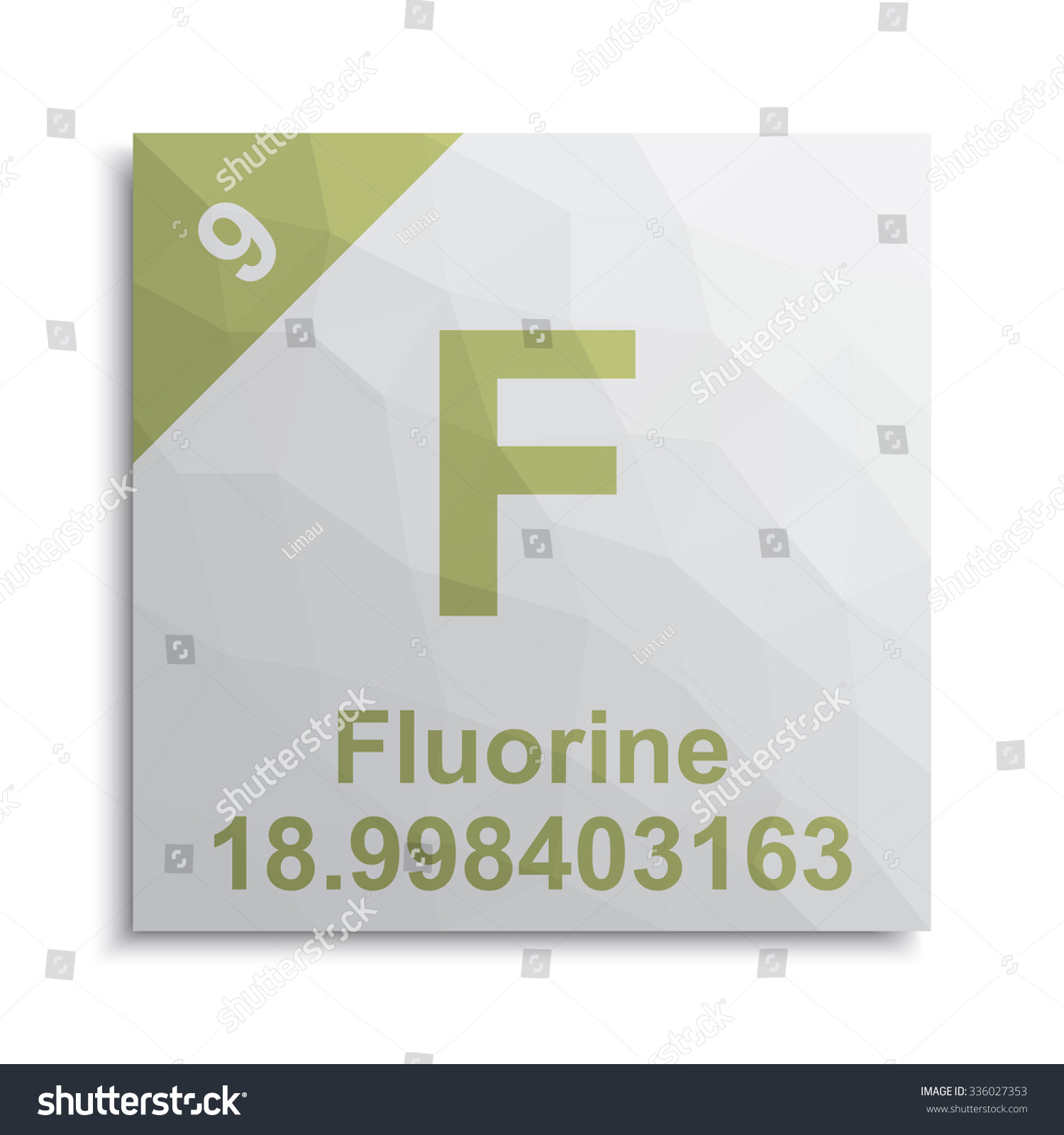 Fluorine Element Periodic Table Stock Vector (Royalty Free) 336027353