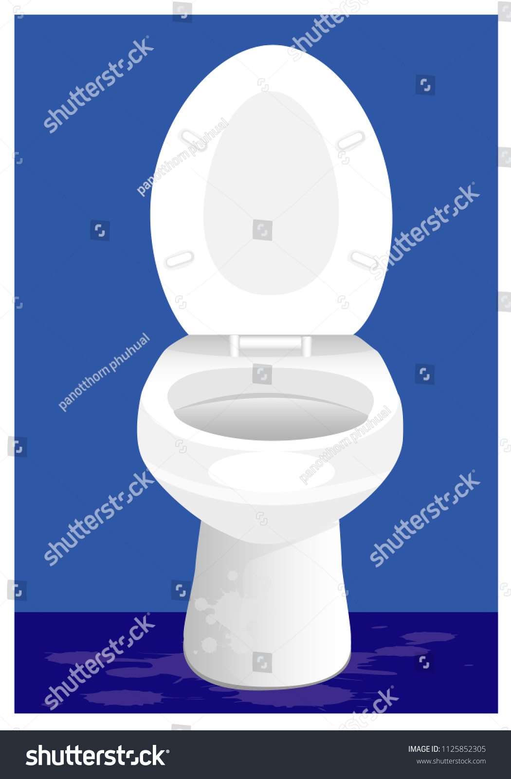 Flush Toilet Vector Design Stock Vector (Royalty Free) 1125852305