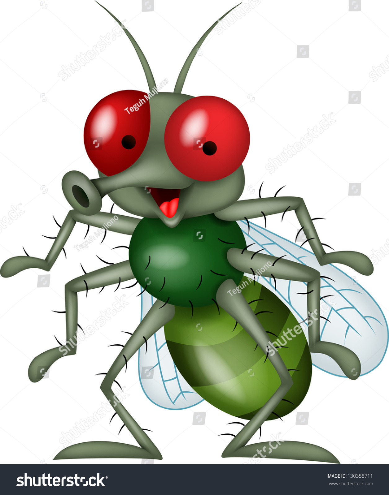 Fly Cartoon Stock Vector Illustration 130358711 : Shutterstock