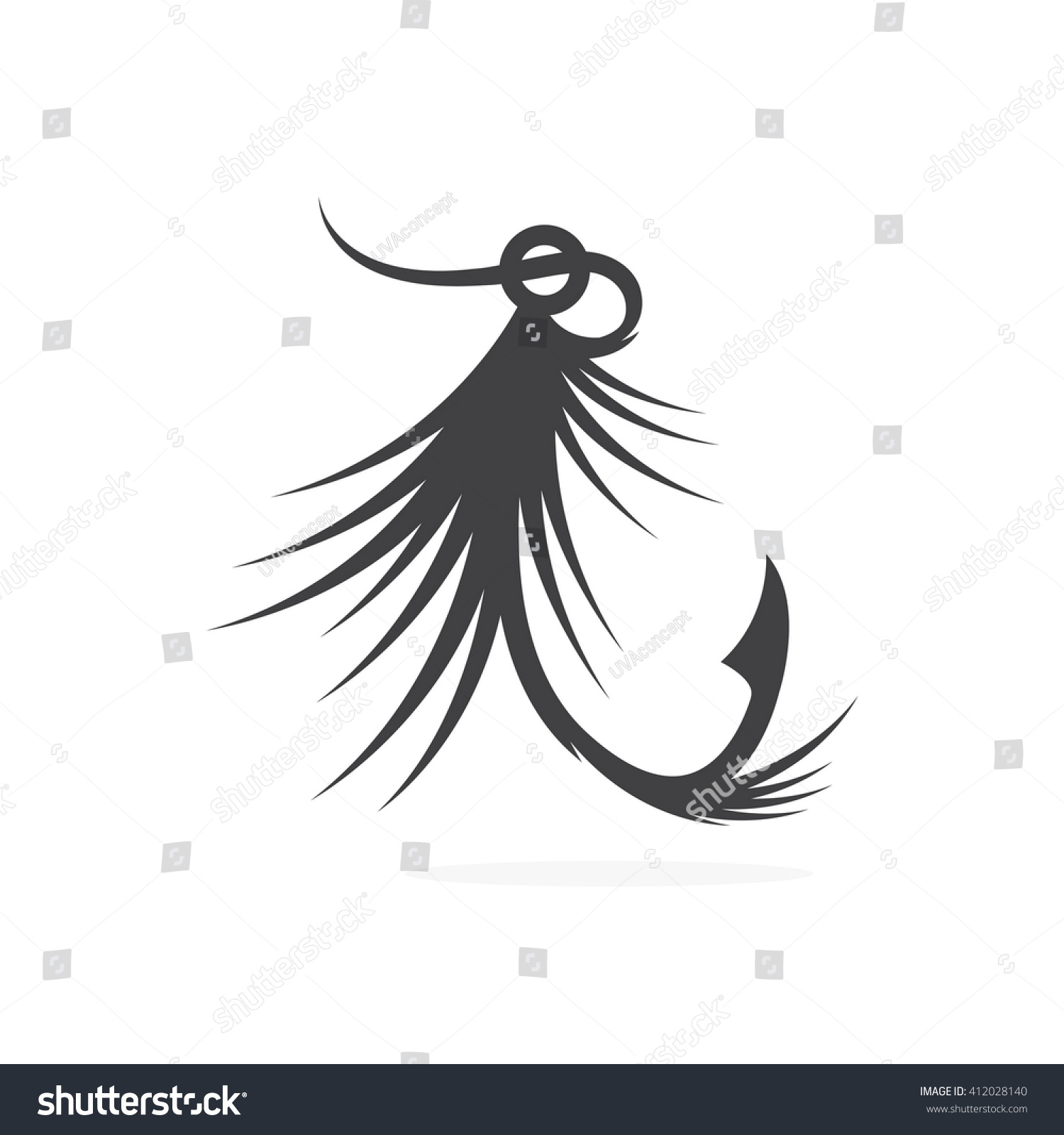 Download Fly Fishing Lure Fishing Line Vector Stock Vector ...