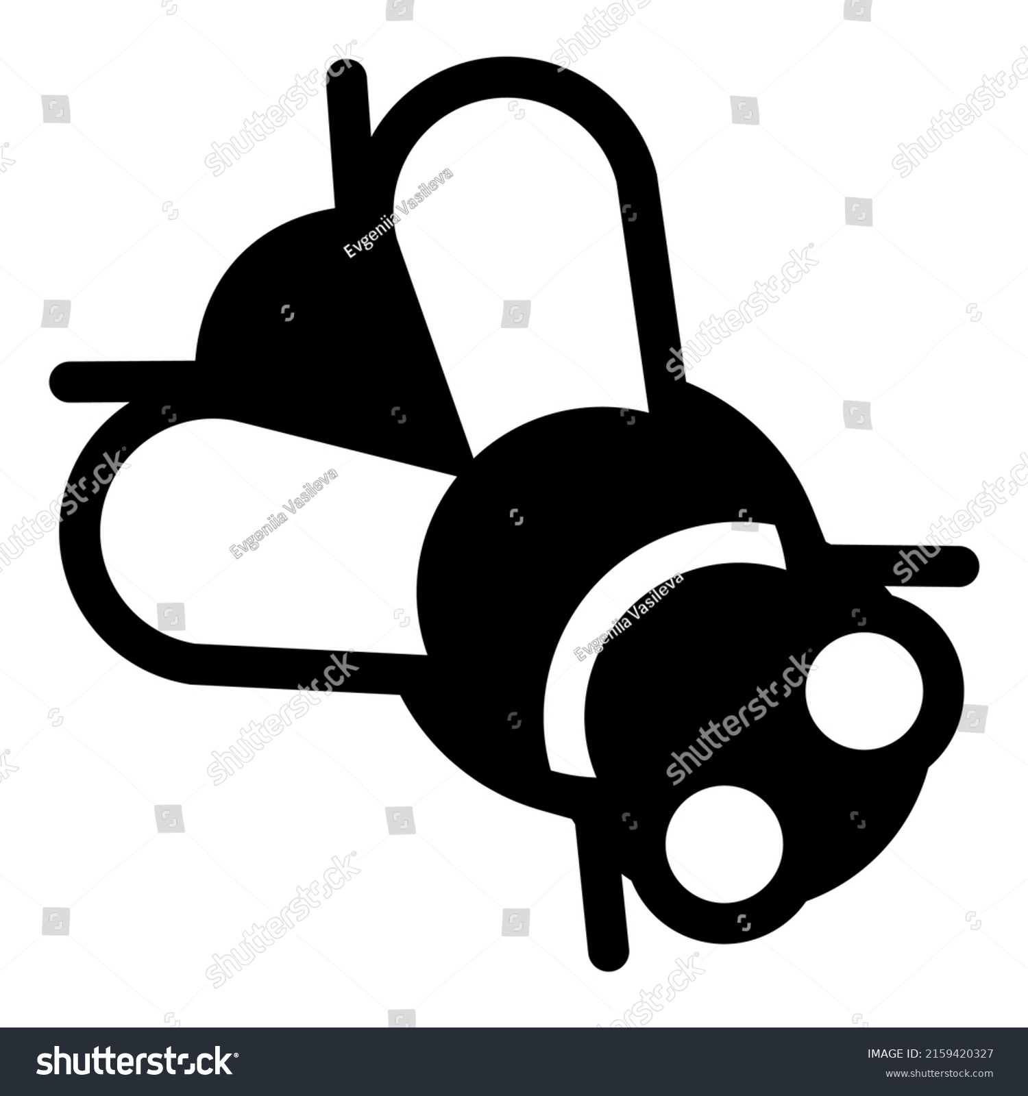 Fly Insect Pictogram Vector Illustration Stock Vector (Royalty Free ...