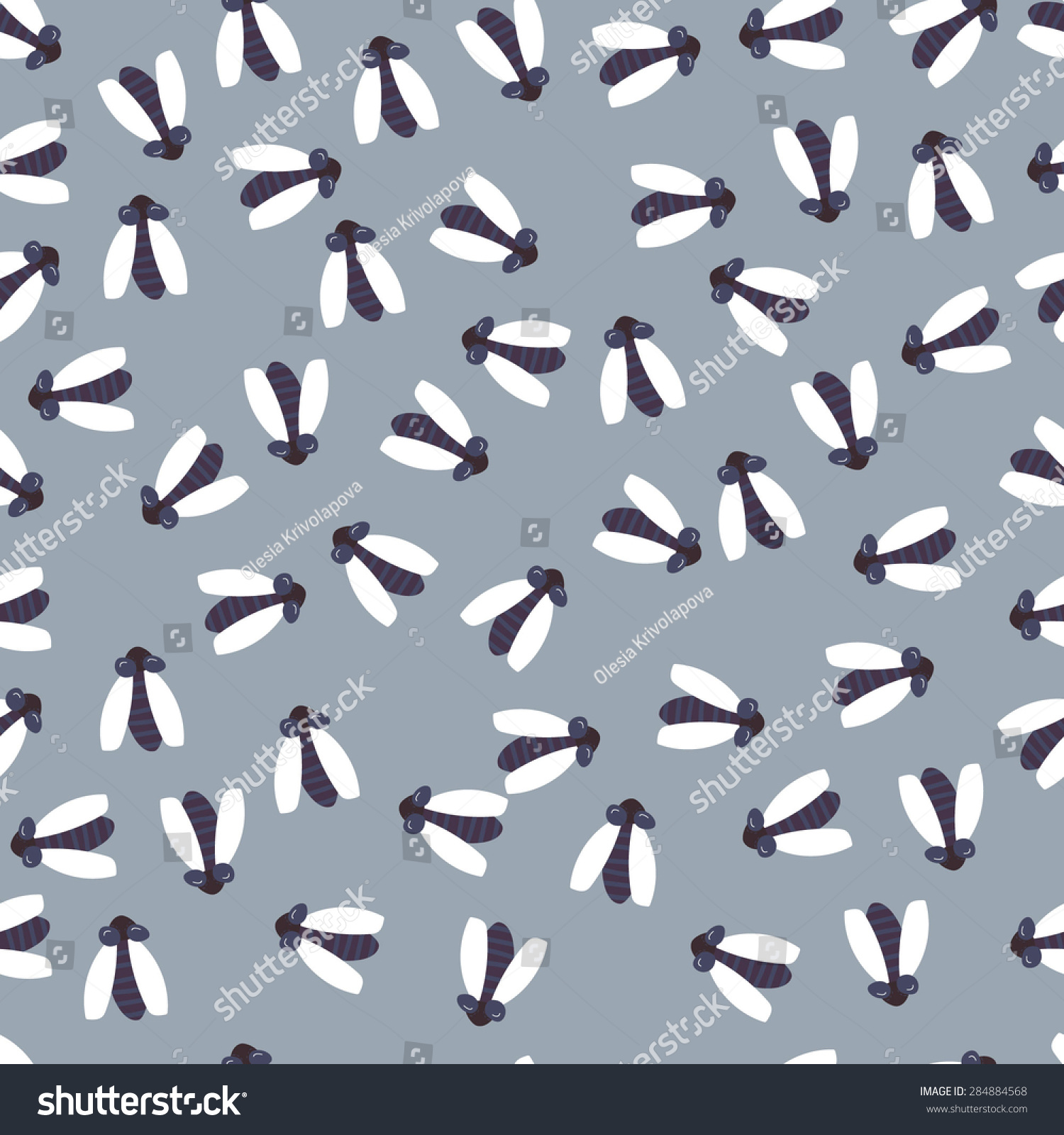 Fly Pattern Stock Vector (Royalty Free) 284884568