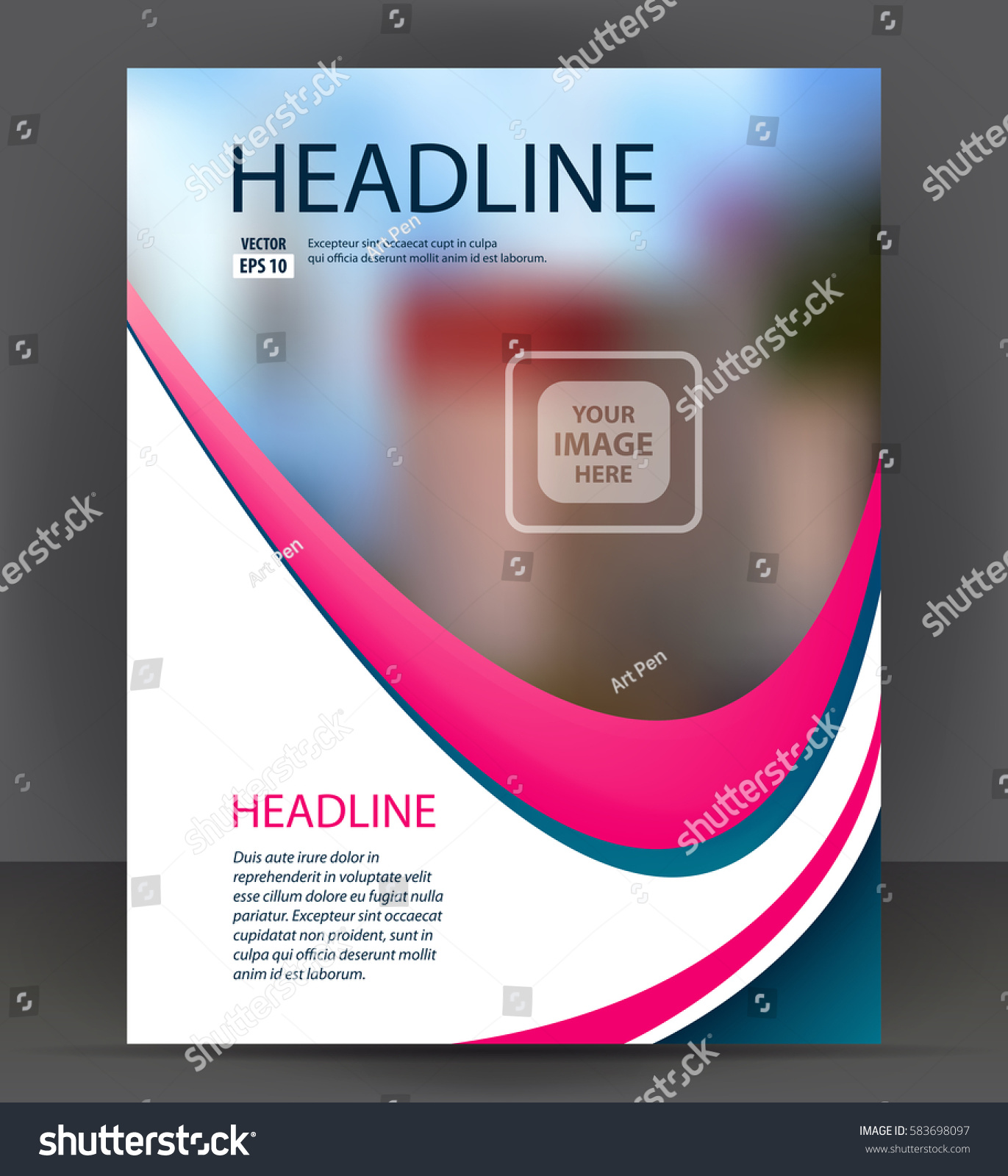 flyer brochure cover layout design print stock vector royalty free pamplet format