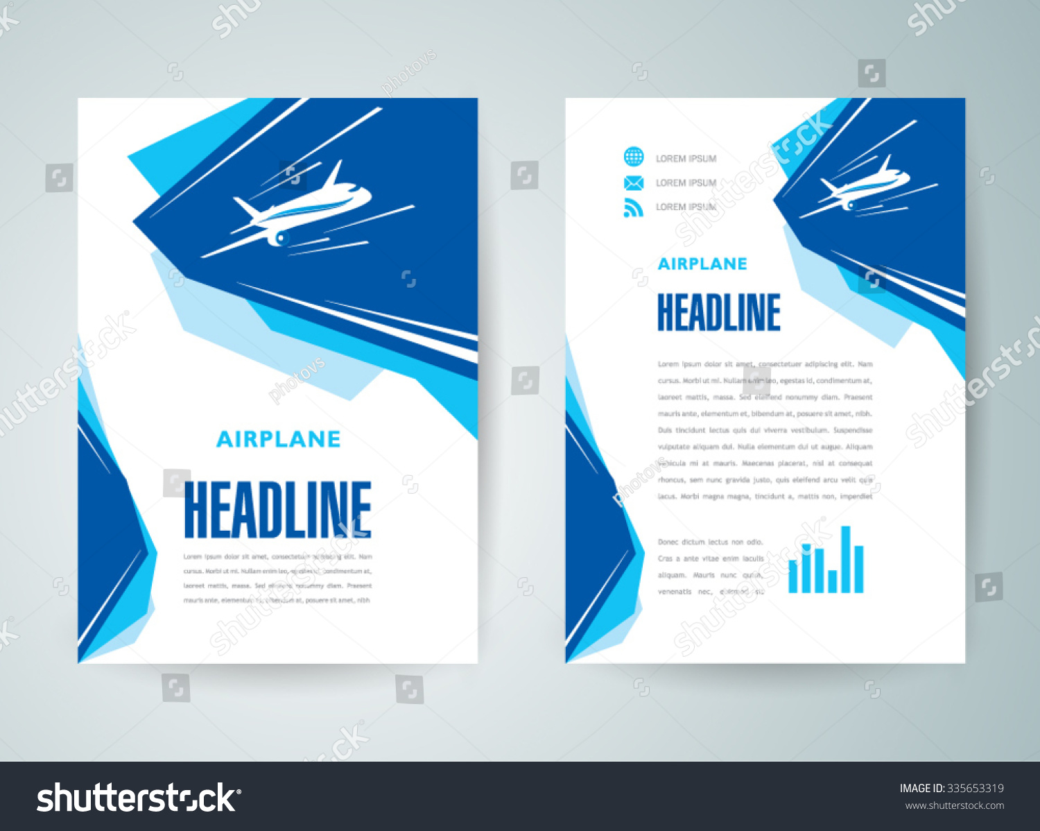 flyer brochure design template airplane flight stock vector airplane flyers