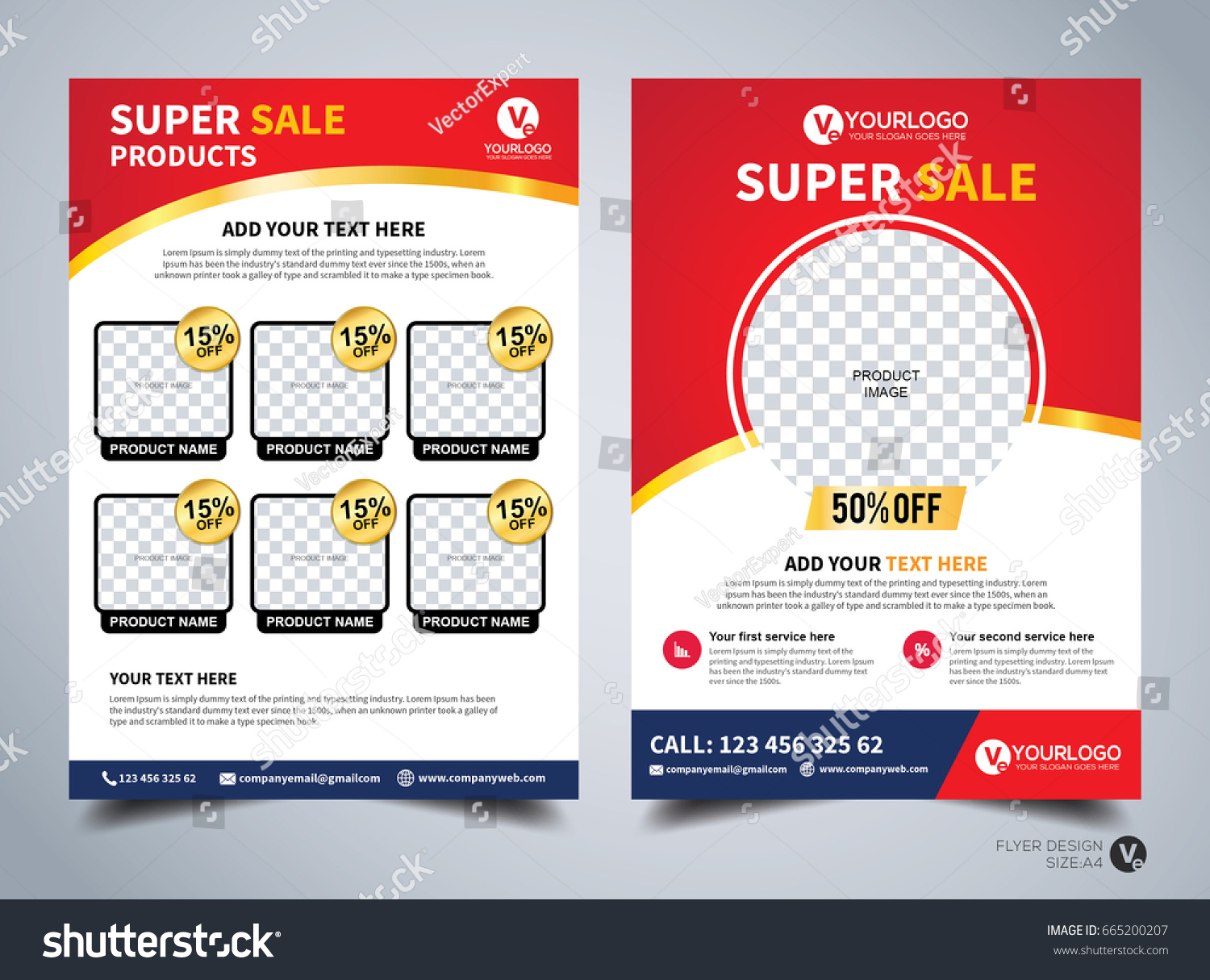 Flyer Design Template Vector Business Flyer Stock Vector Royalty Free