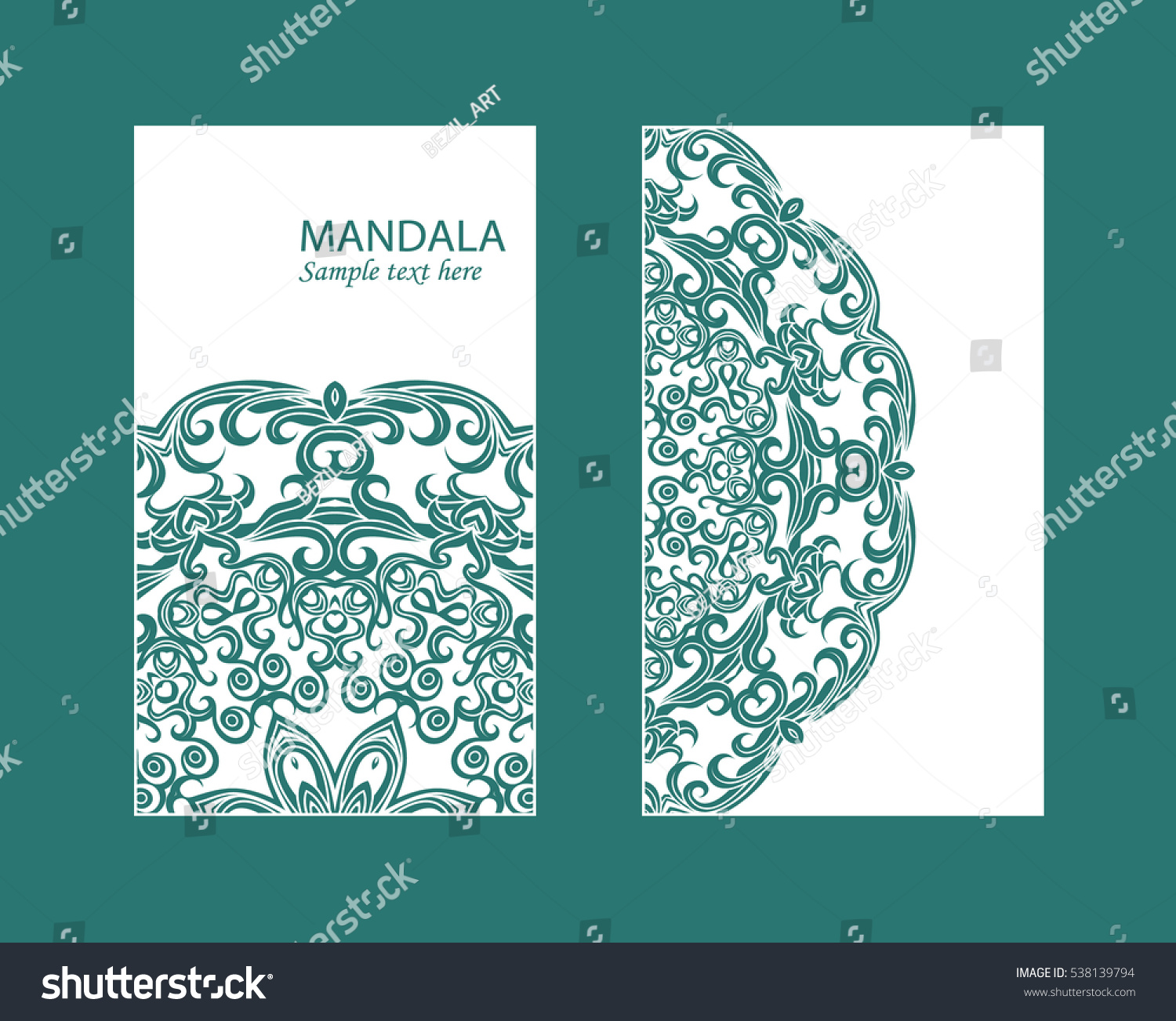 flyer laser cut mandala cut paper stock vector royalty free wedding invite postcards