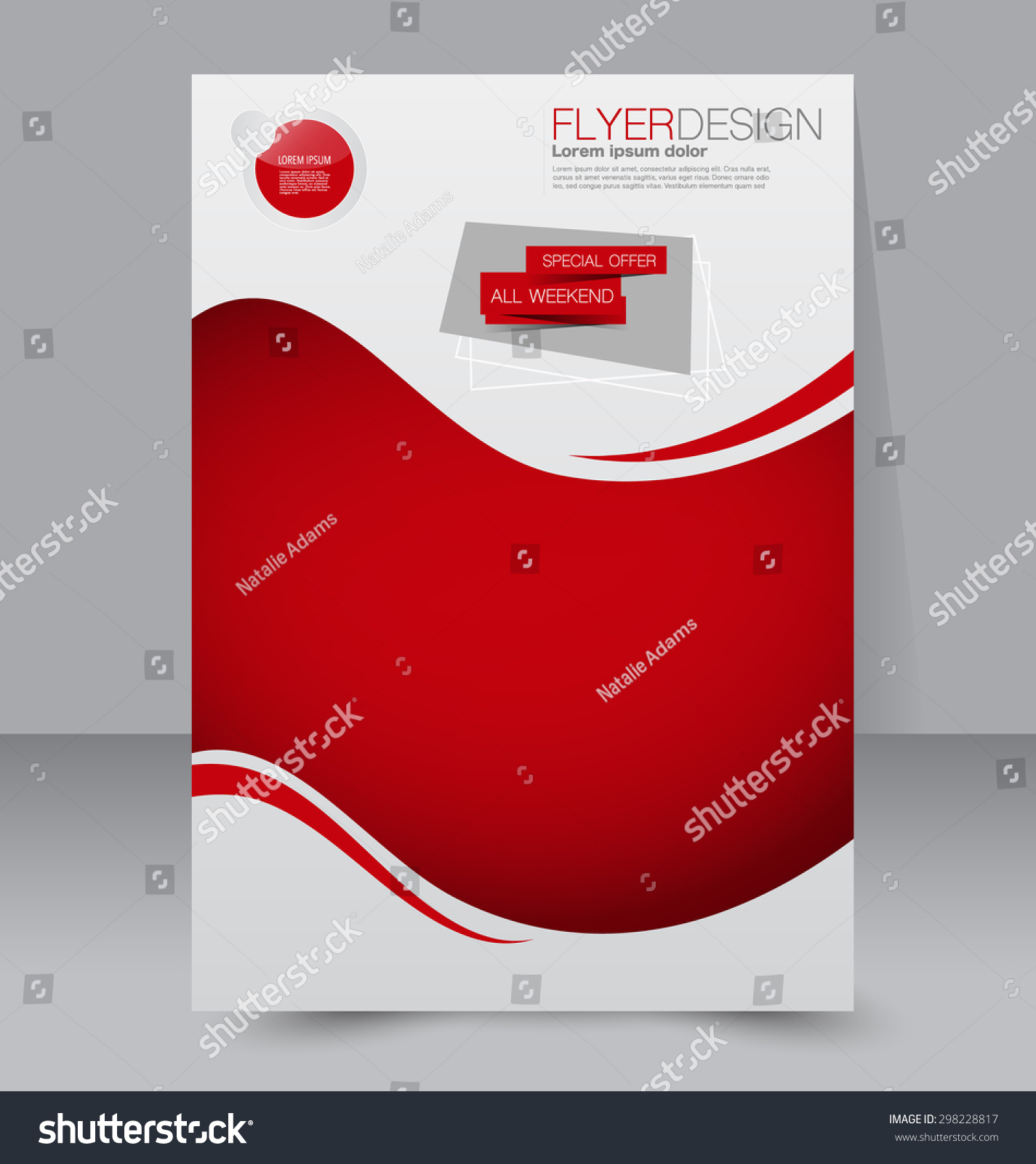 Flyer Template Business Brochure Editable A4 Stock Vector 298228817 Shutterstock Editable Flyer Templates