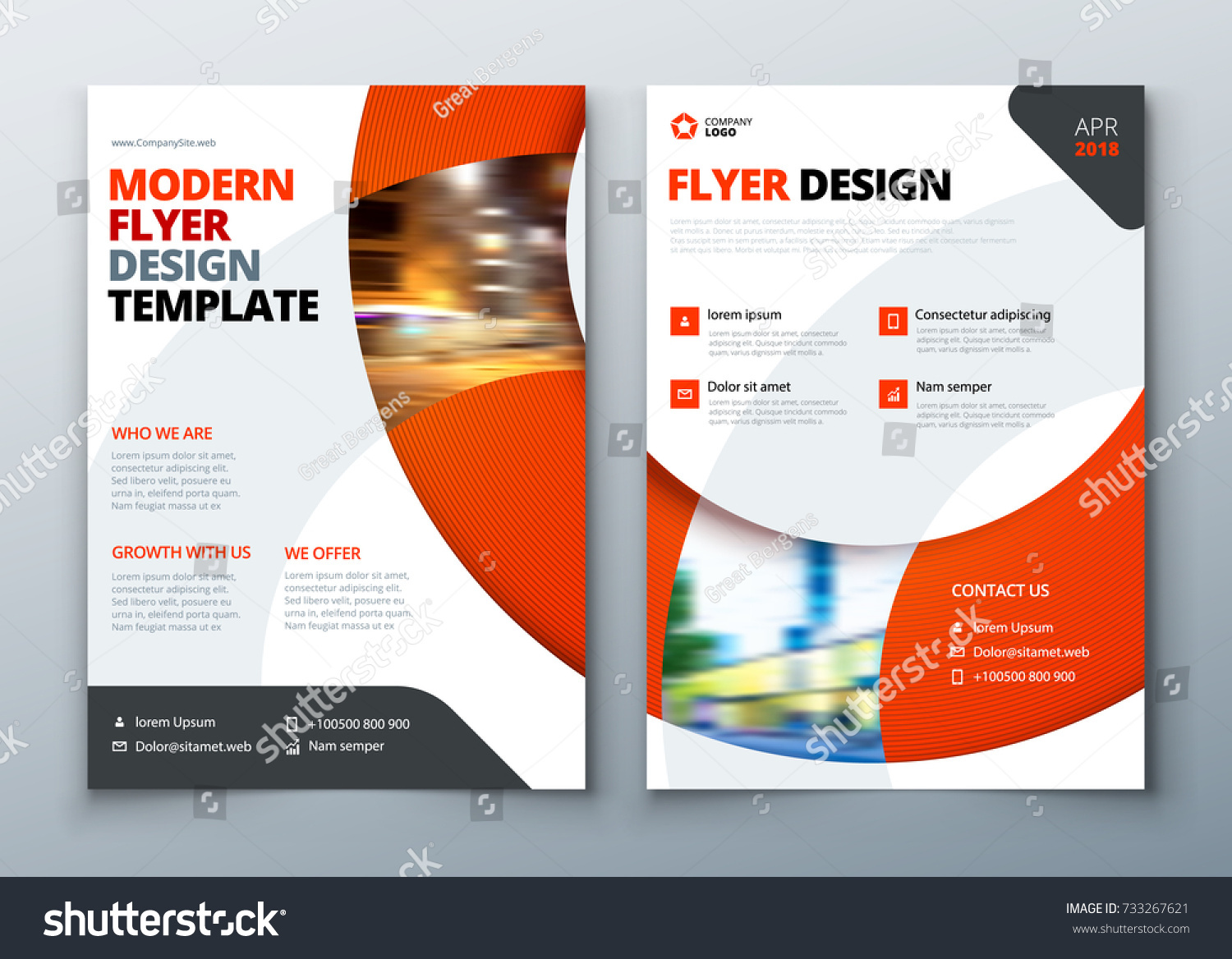 Flyer Template Layout Design Business Flyer Stock Vector Royalty Free