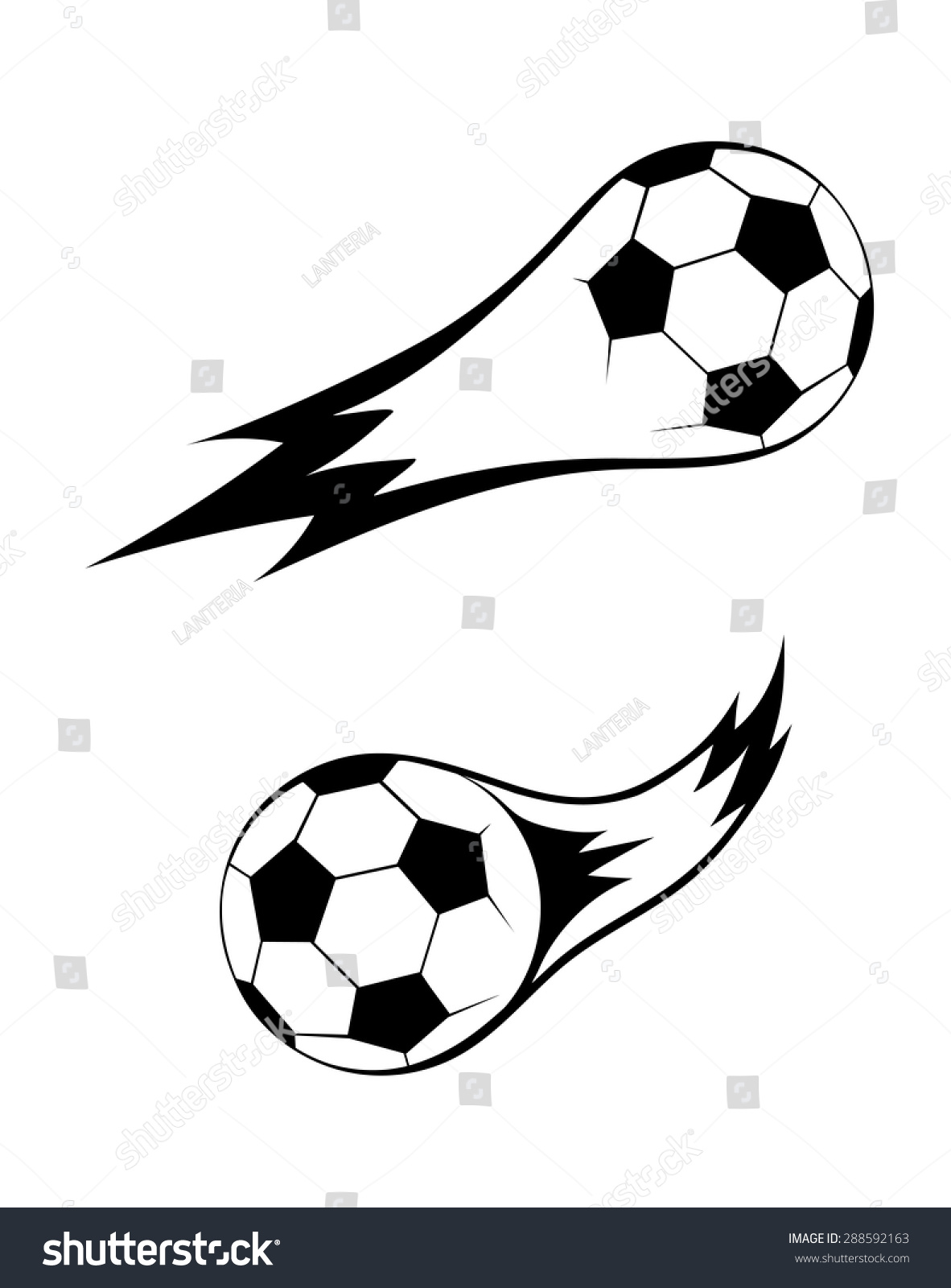 Flying Ball Stock Vector (Royalty Free) 288592163