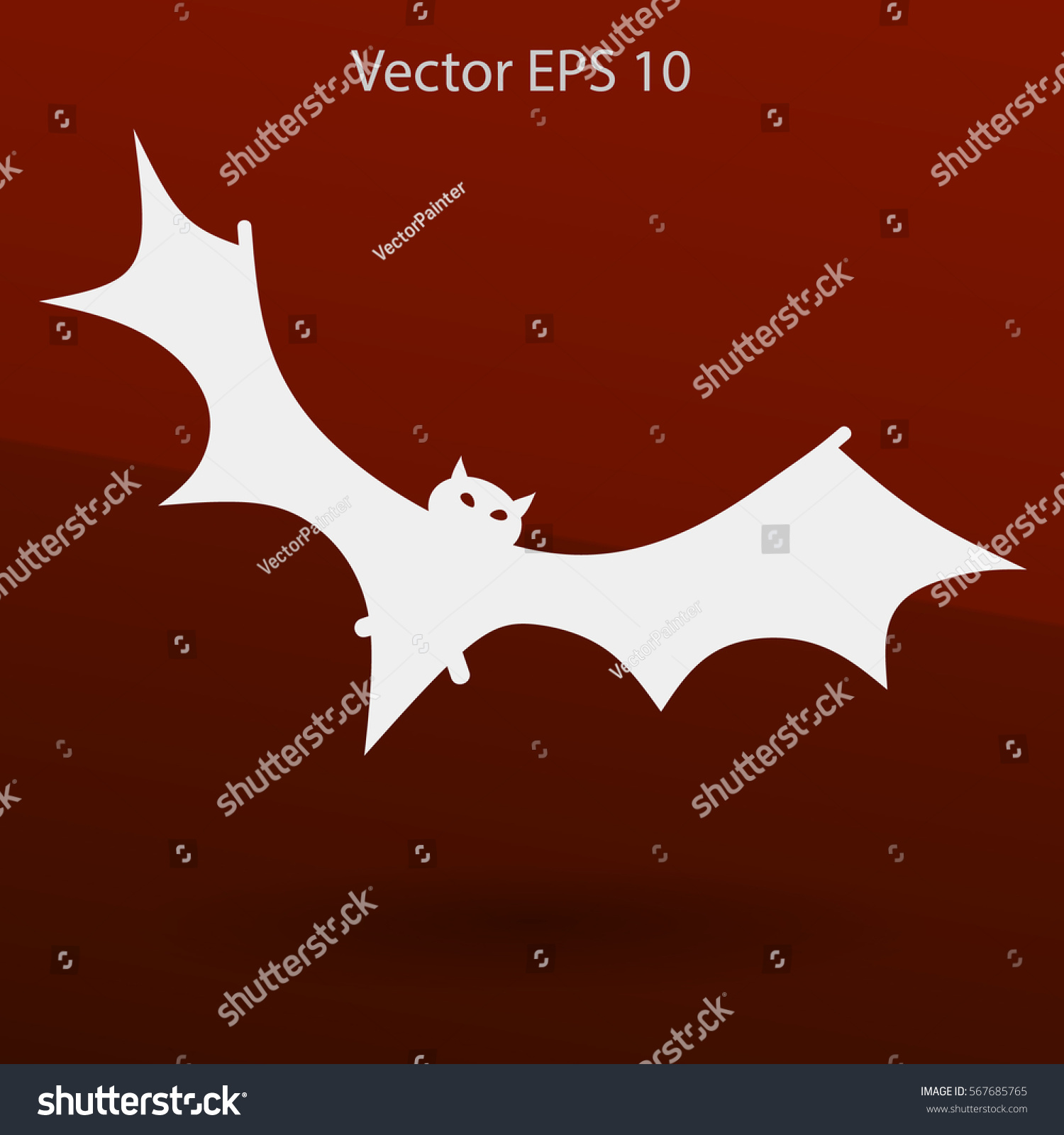 Flying Bat Vector Illustration 스톡 벡터(로열티 프리) 567685765 | Shutterstock