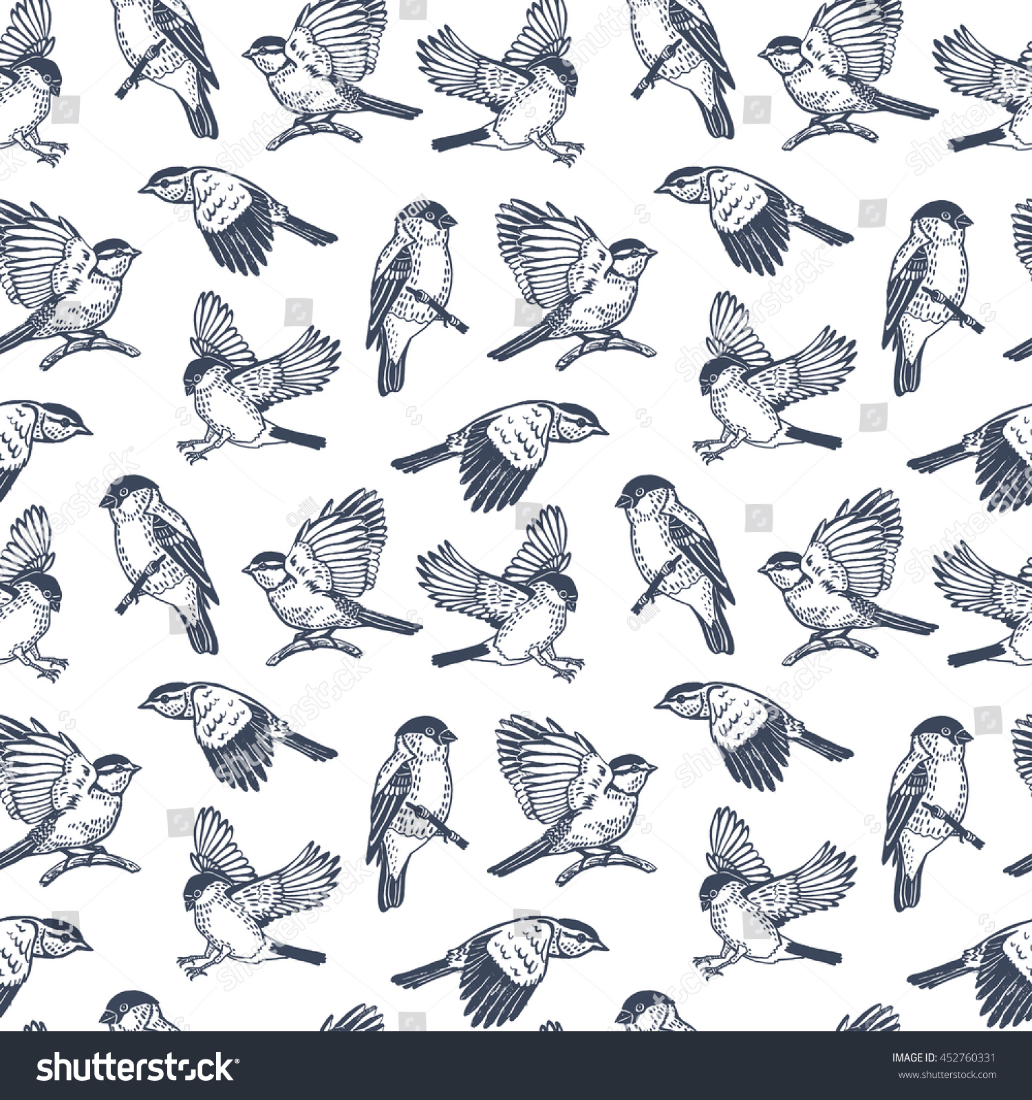 flying bird pattern seamless