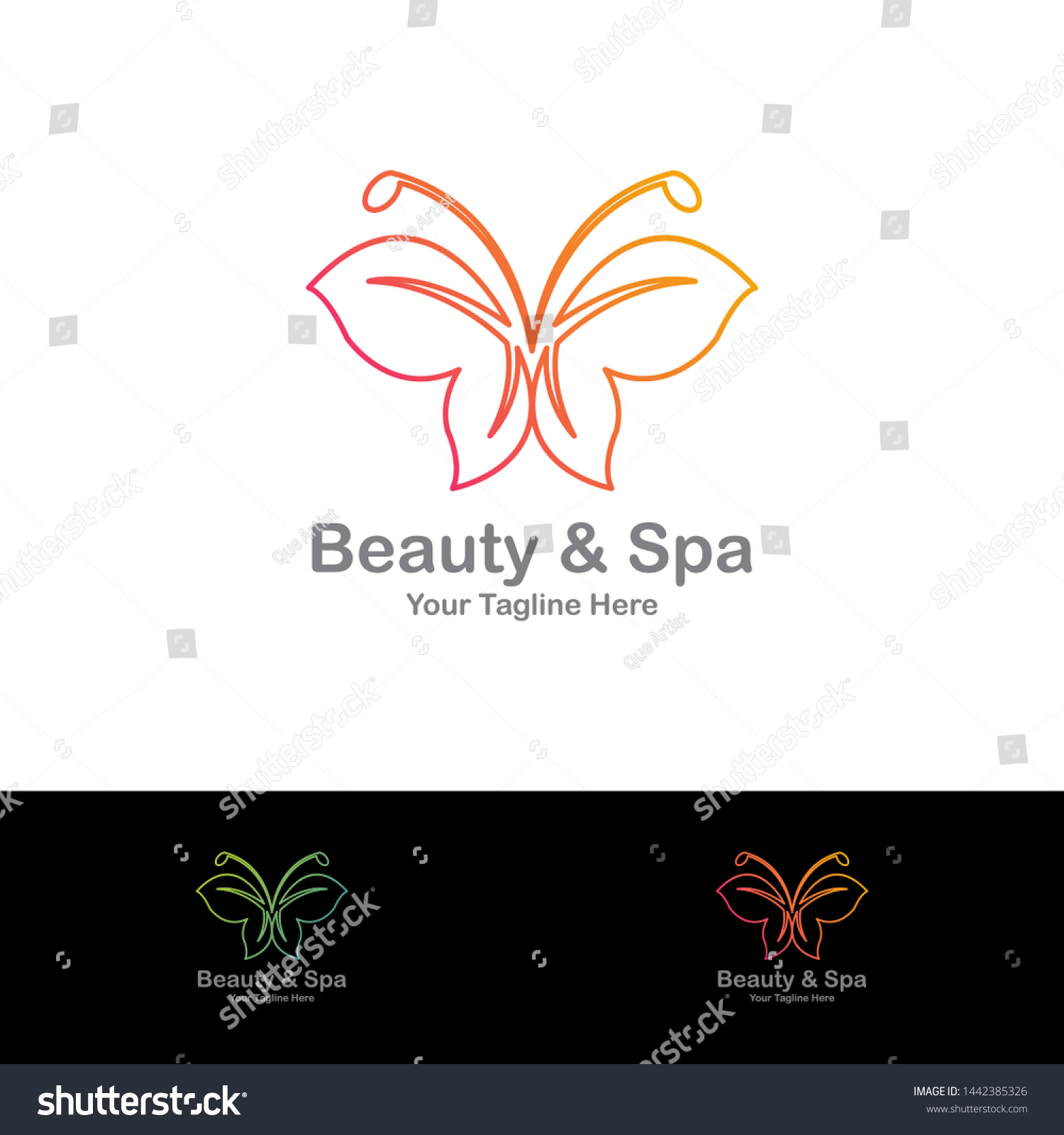 Flying Butterfly Logo Vector Design Stock Vector (Royalty Free ...