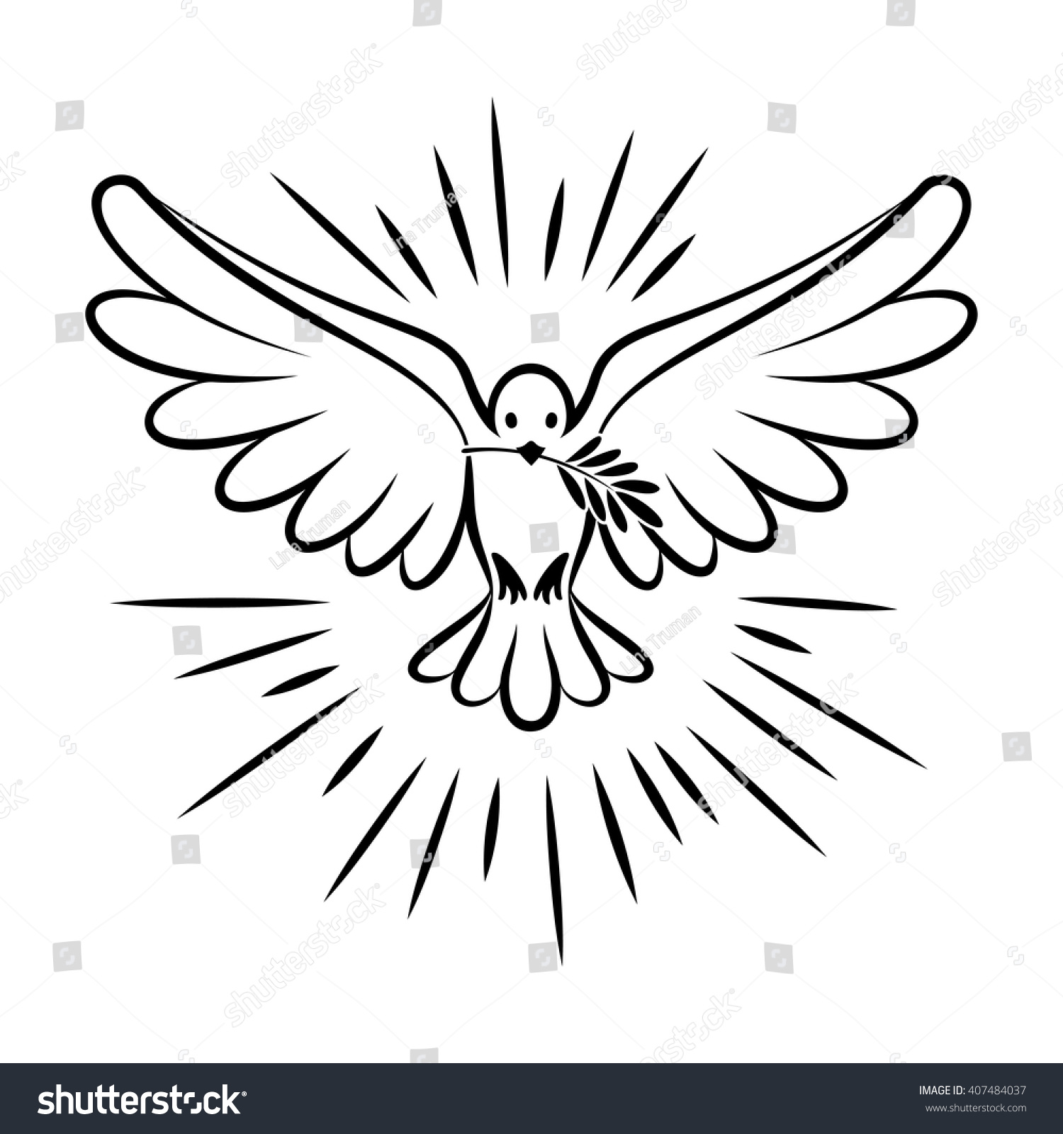 2,010 Holy spirit dove outline Images, Stock Photos & Vectors ...