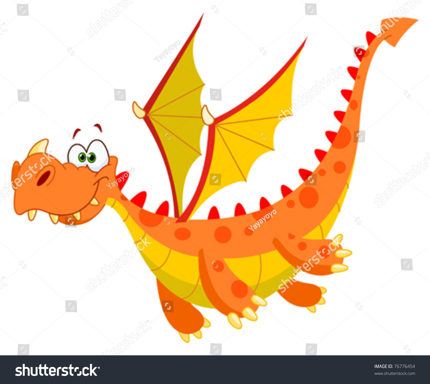 Flying Dragon Stock Vector 76776454 : Shutterstock