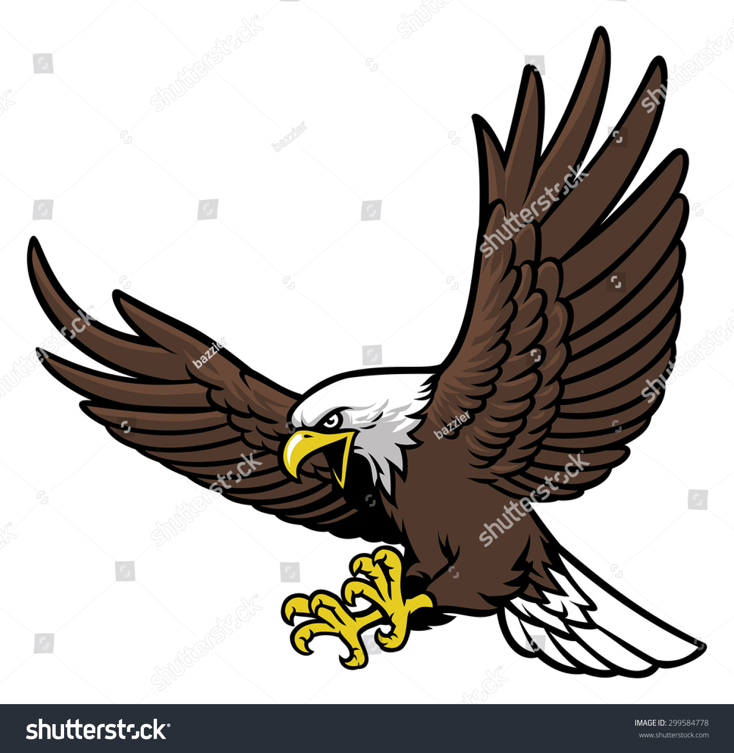 Flying Eagle Mascot Stock Vector 299584778 - Shutterstock