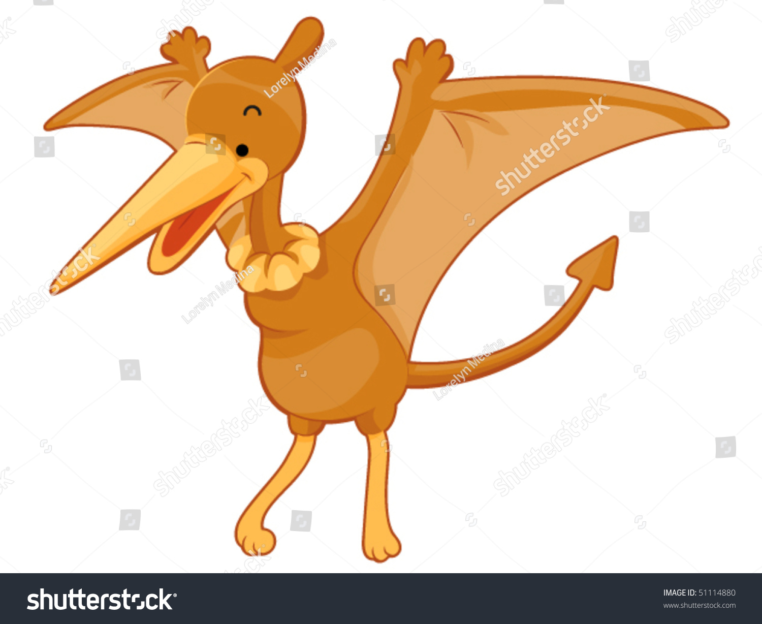 Flying Pterodactyl - Vector - 51114880 : Shutterstock