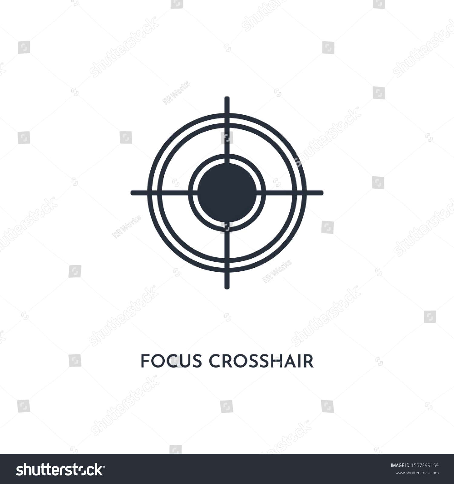 Focus Crosshair Icon Simple Element Illustration Stock Vector (Royalty ...