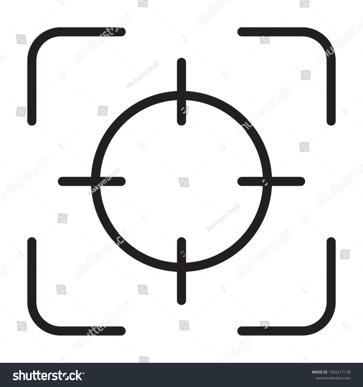 Focus Icon Line Vector Symbol Stock Vector (Royalty Free) 1302217138 ...