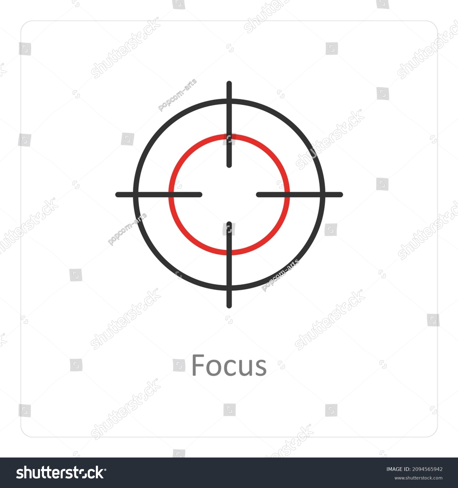 Focus Target Icon Concept Stock Vector (Royalty Free) 2094565942 ...