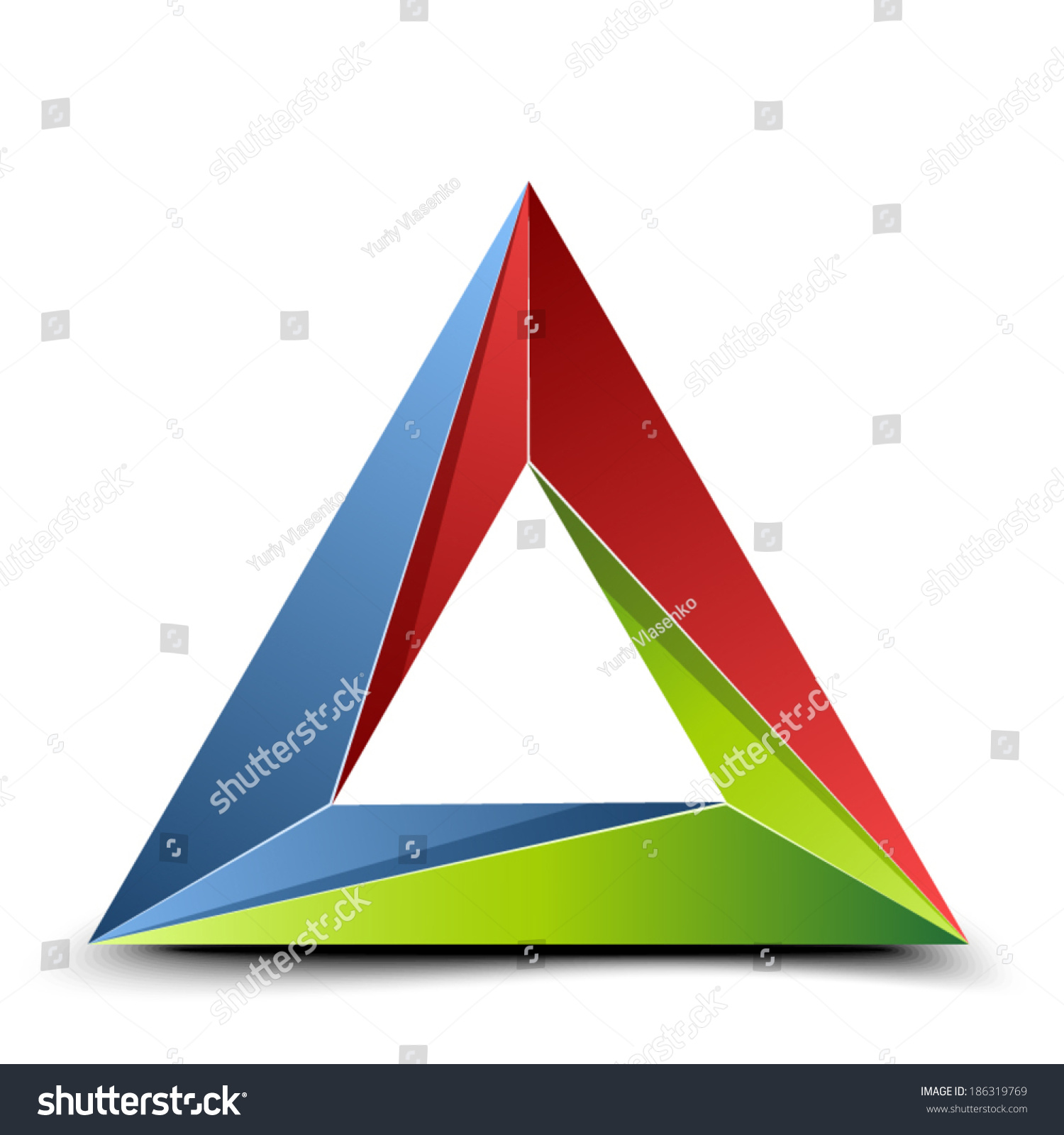 Folded Triangle Stock Vector (Royalty Free) 186319769 | Shutterstock