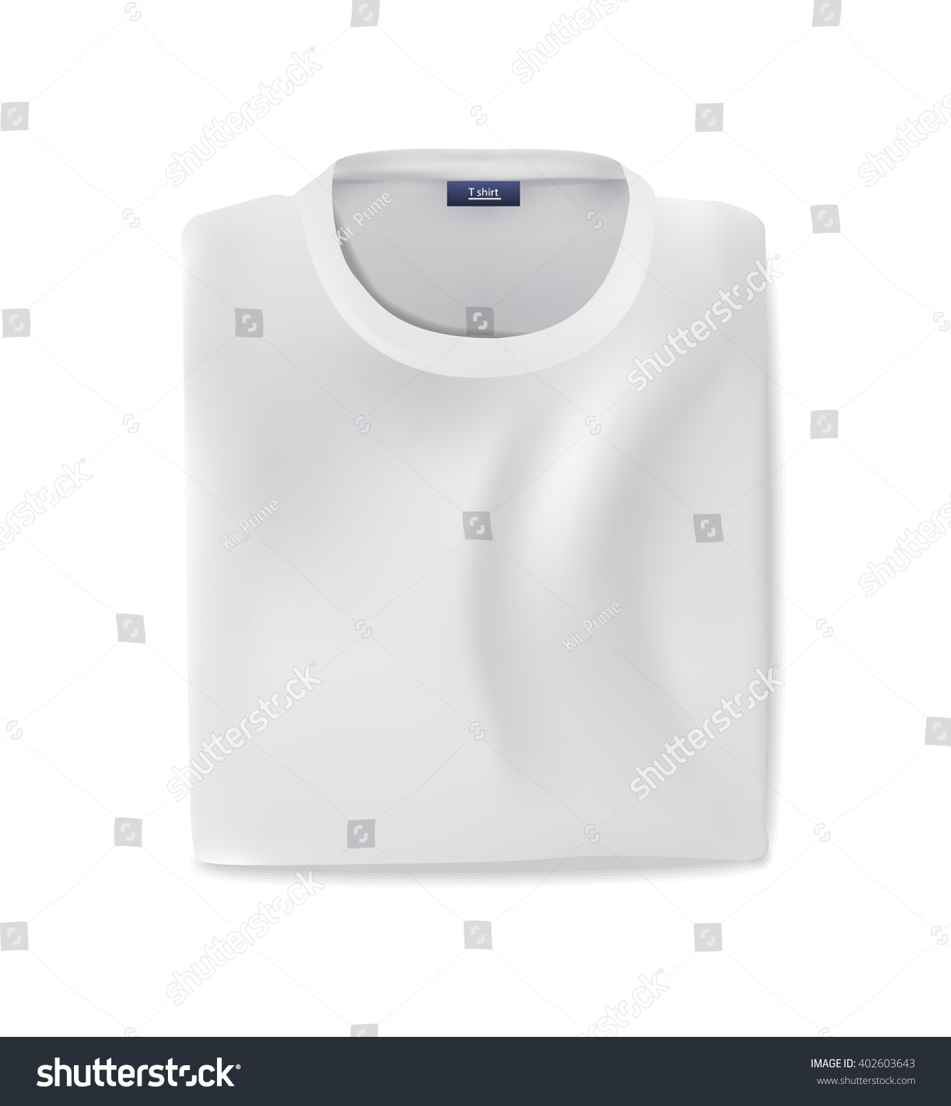 Download Folded White T-Shirt Mockup, Vector Eps10 Illustration - 402603643 : Shutterstock