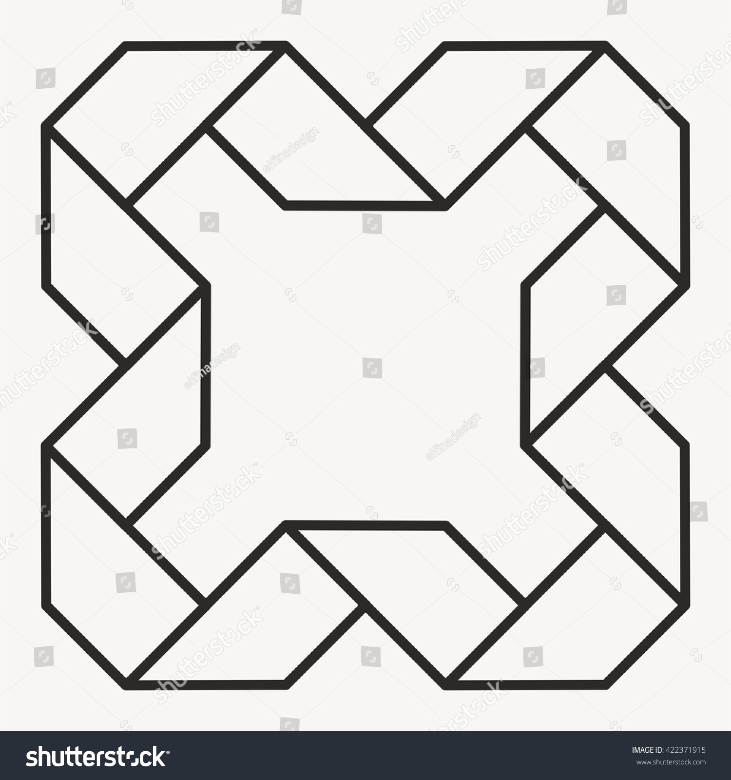 Folding Ribbon Vector Illustration Logo Design 스톡 벡터(로열티 프리) 422371915 ...