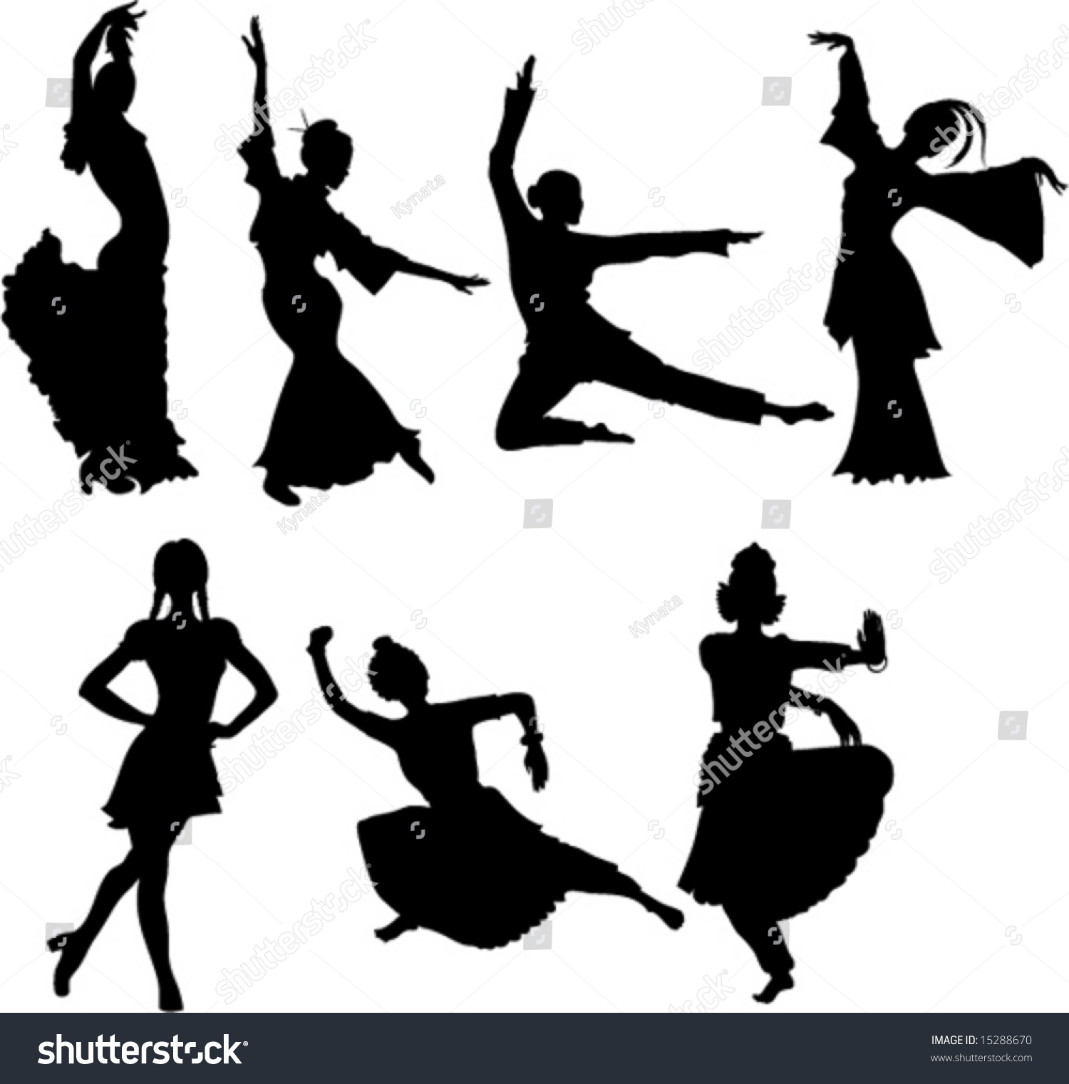 Folk Dance Stock Vector Illustration 15288670 : Shutterstock