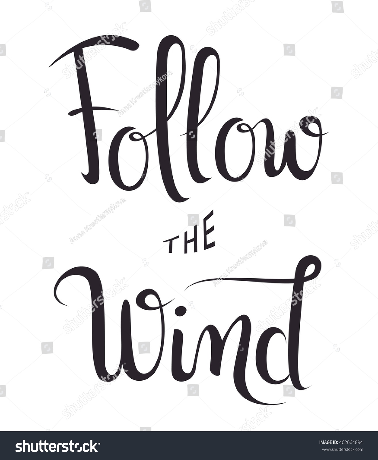 Follow Wind Vector Poster Stock Vector Royalty Free