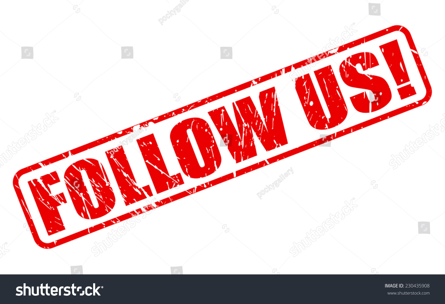 Follow Us Red Stamp Text On Stock Vector (Royalty Free) 230435908 ...