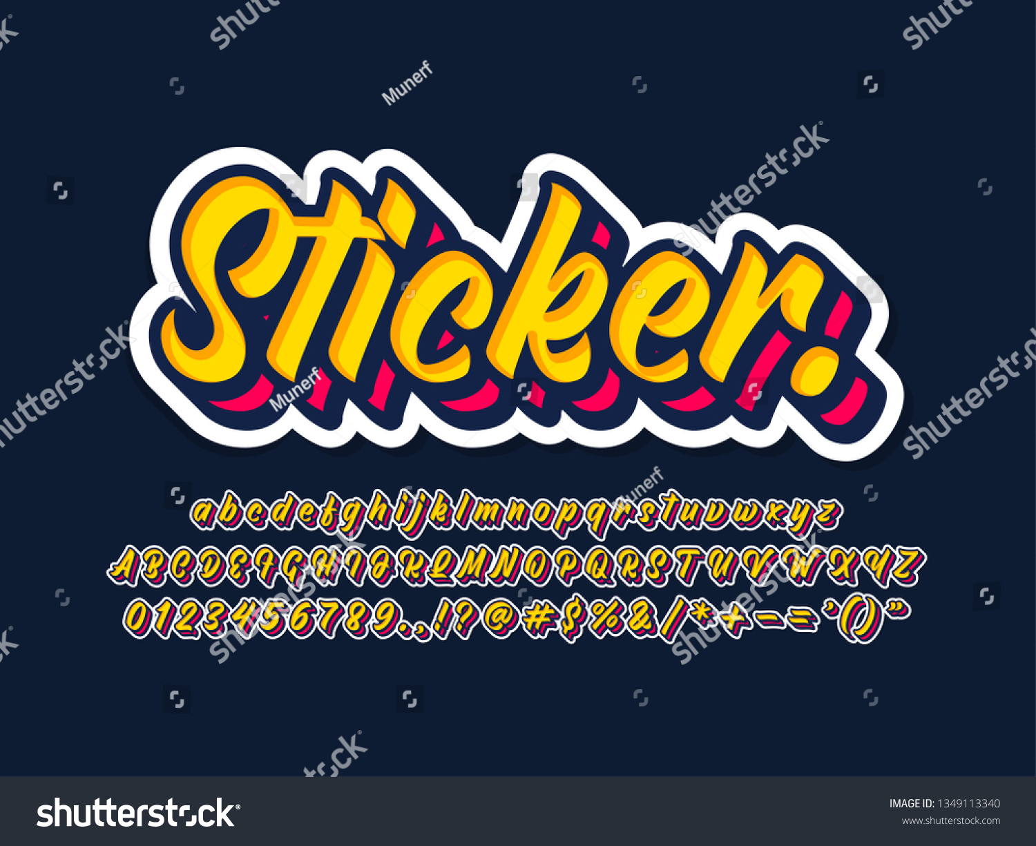 Sticker font Images, Stock Photos & Vectors | Shutterstock