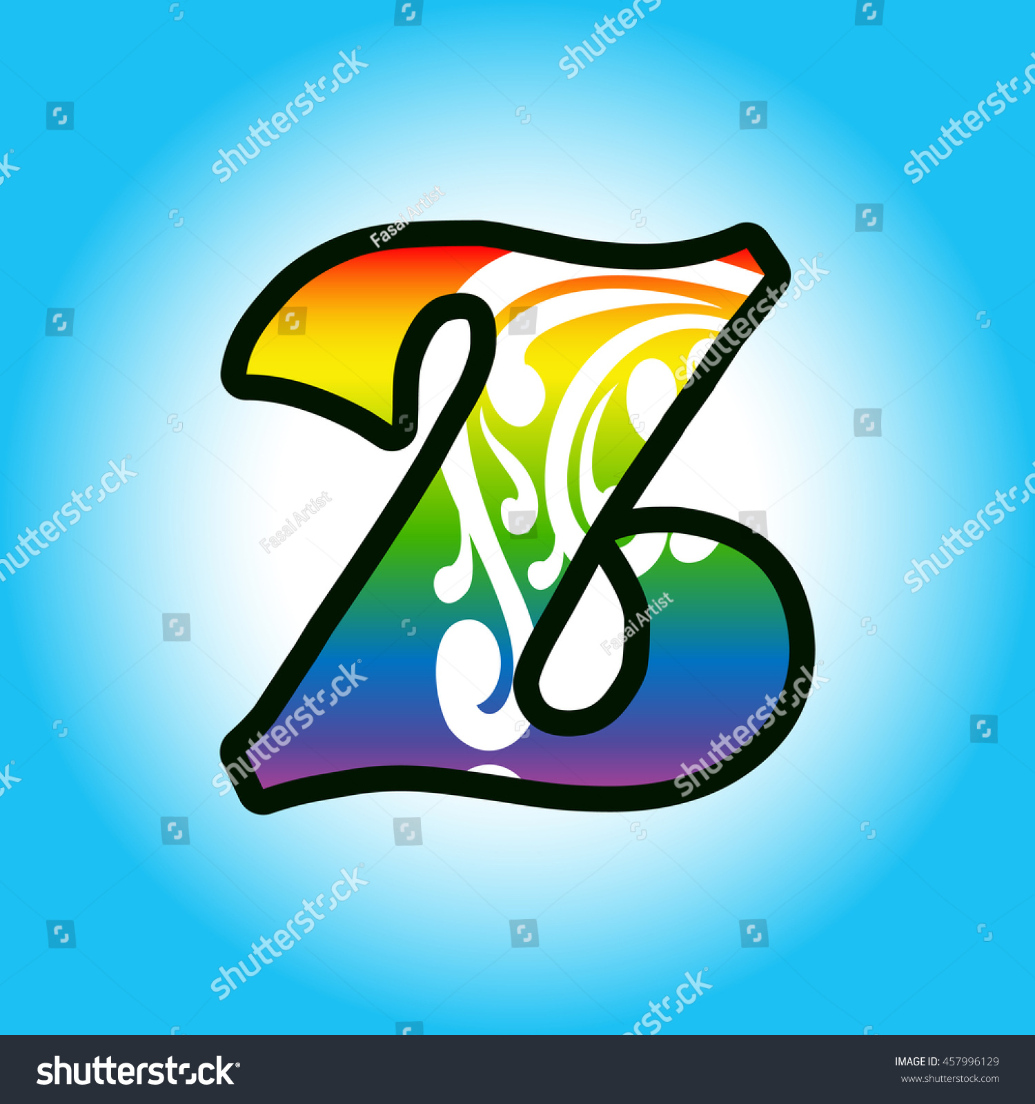 Font Rainbow Colors Alphabet Letters Stock Vector