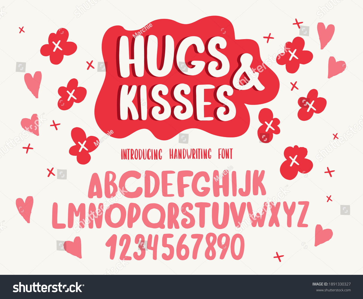 SVG of Font Valentine’s day. Typography alphabet with colorful cute illustrations. Handwritten script for holiday party celebration and crafty design. Vector with hand-drawn lettering. svg
