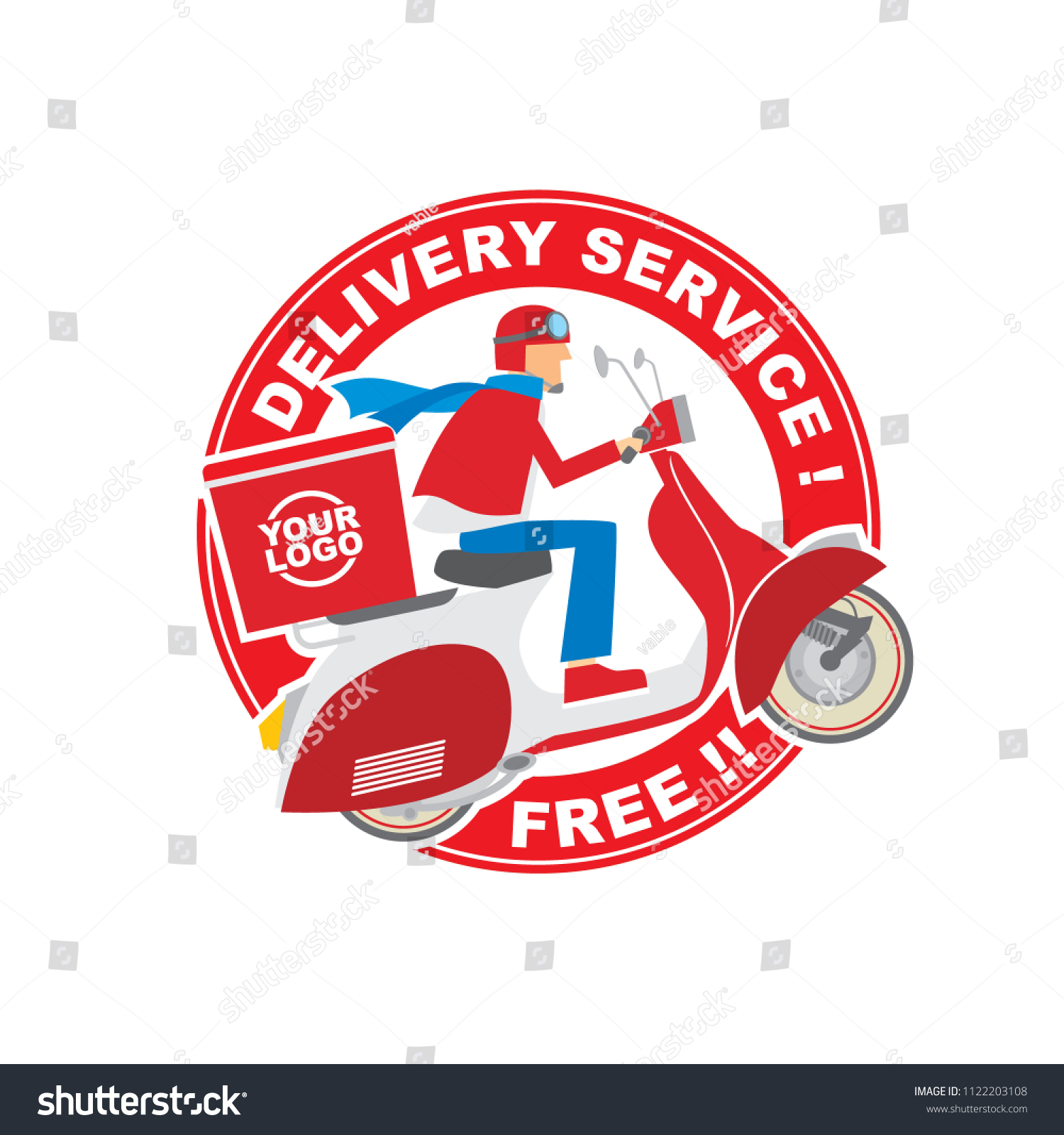 Food Delivery Service Logo Sign Template Stock Vector (Royalty Free ...