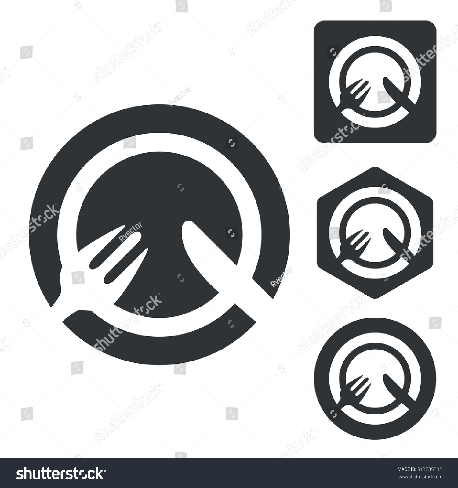 Food Icons Set Stock Vector Illustration 313785332 : Shutterstock