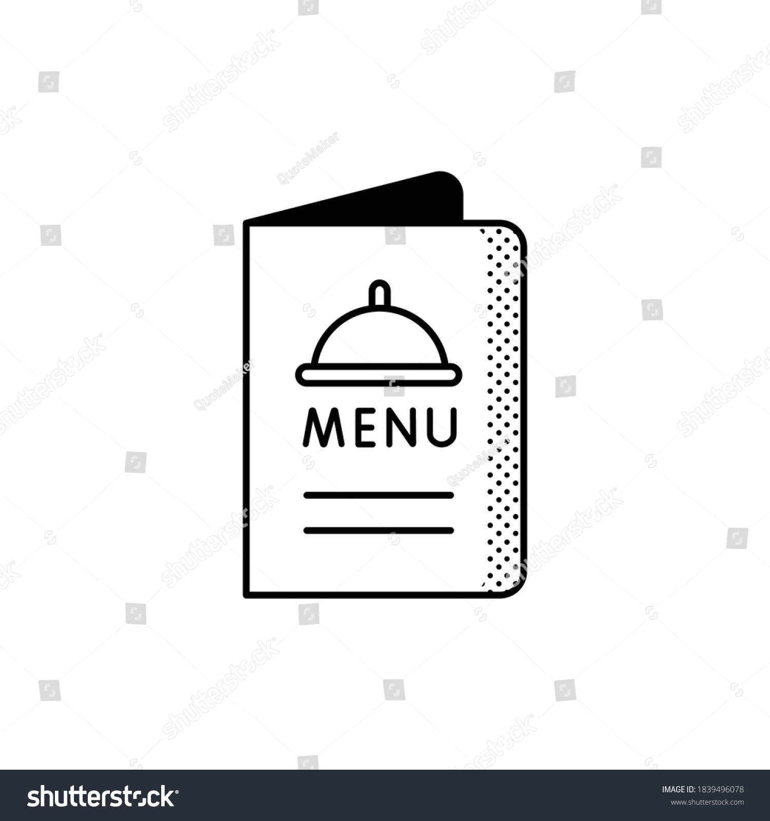 Food Menu Card Flat Vector Line Stock Vector (Royalty Free) 1839496078