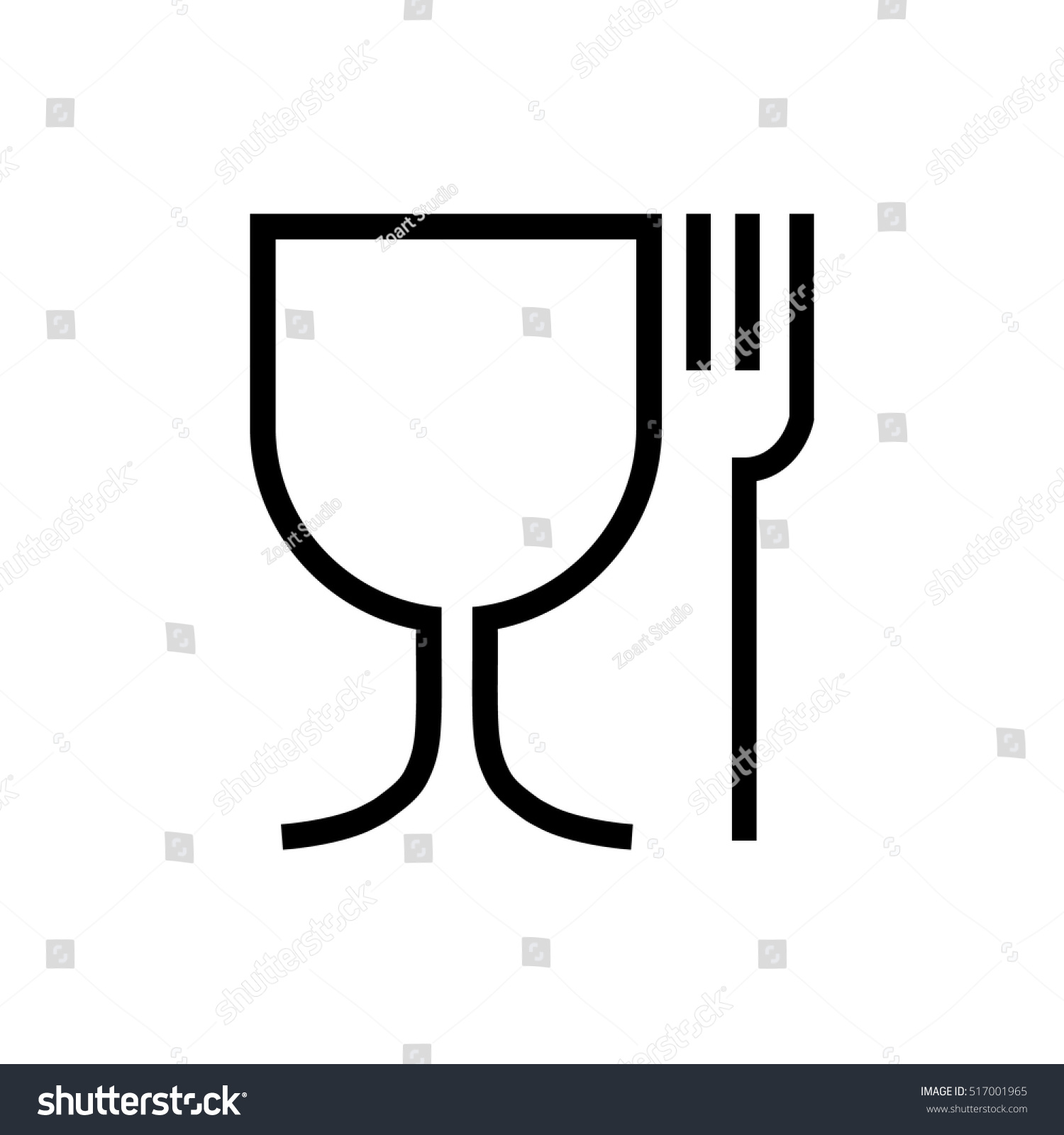 Food Safe Icon Shipping Mark Cargo Stock Vector (Royalty Free ...