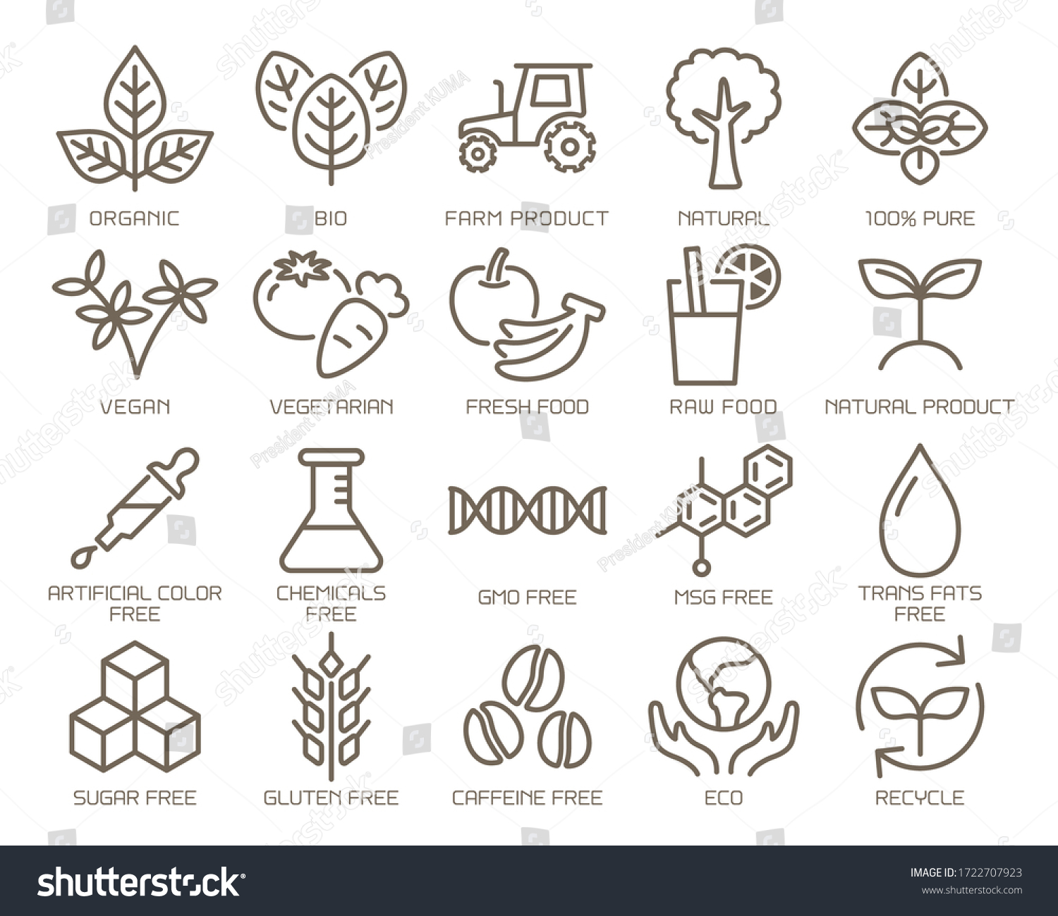 SVG of Food safety vector icon set. svg