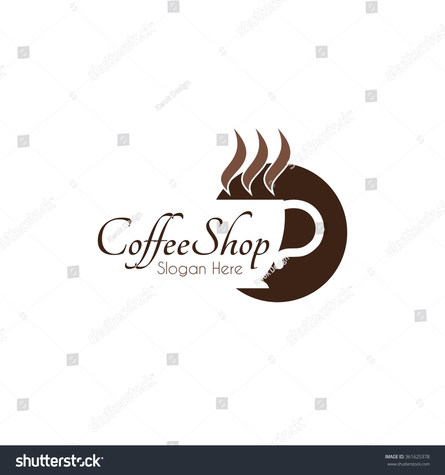 Food Service Vector Logo Coffee Shop Stock Vector (Royalty Free ...