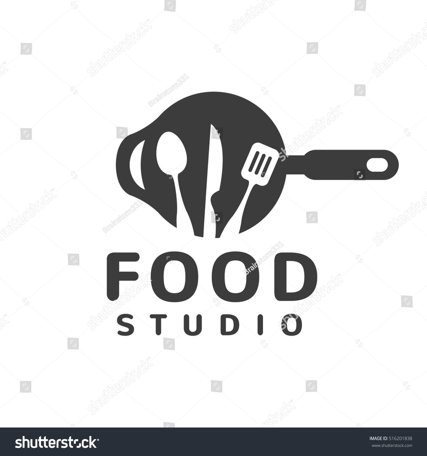  Food Studio Vector Logo Kitchen Tools Stock Vector 