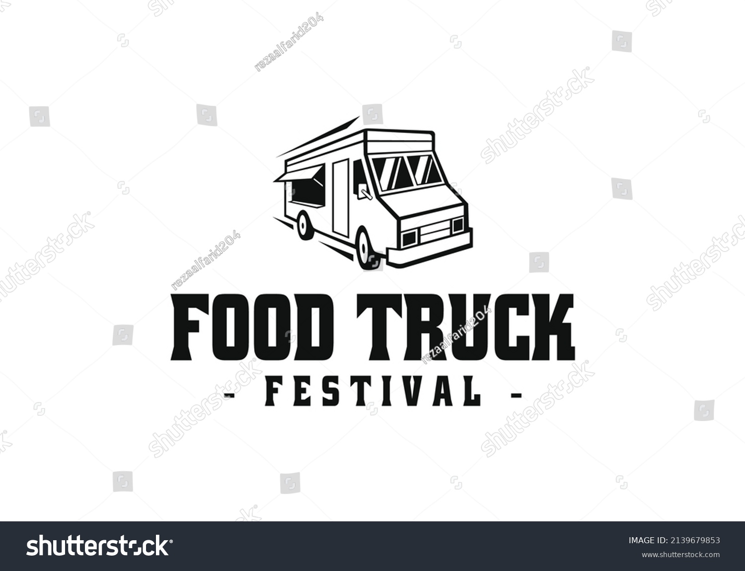 Food Truck Logo Design Logo Template Stock Vector (Royalty Free ...