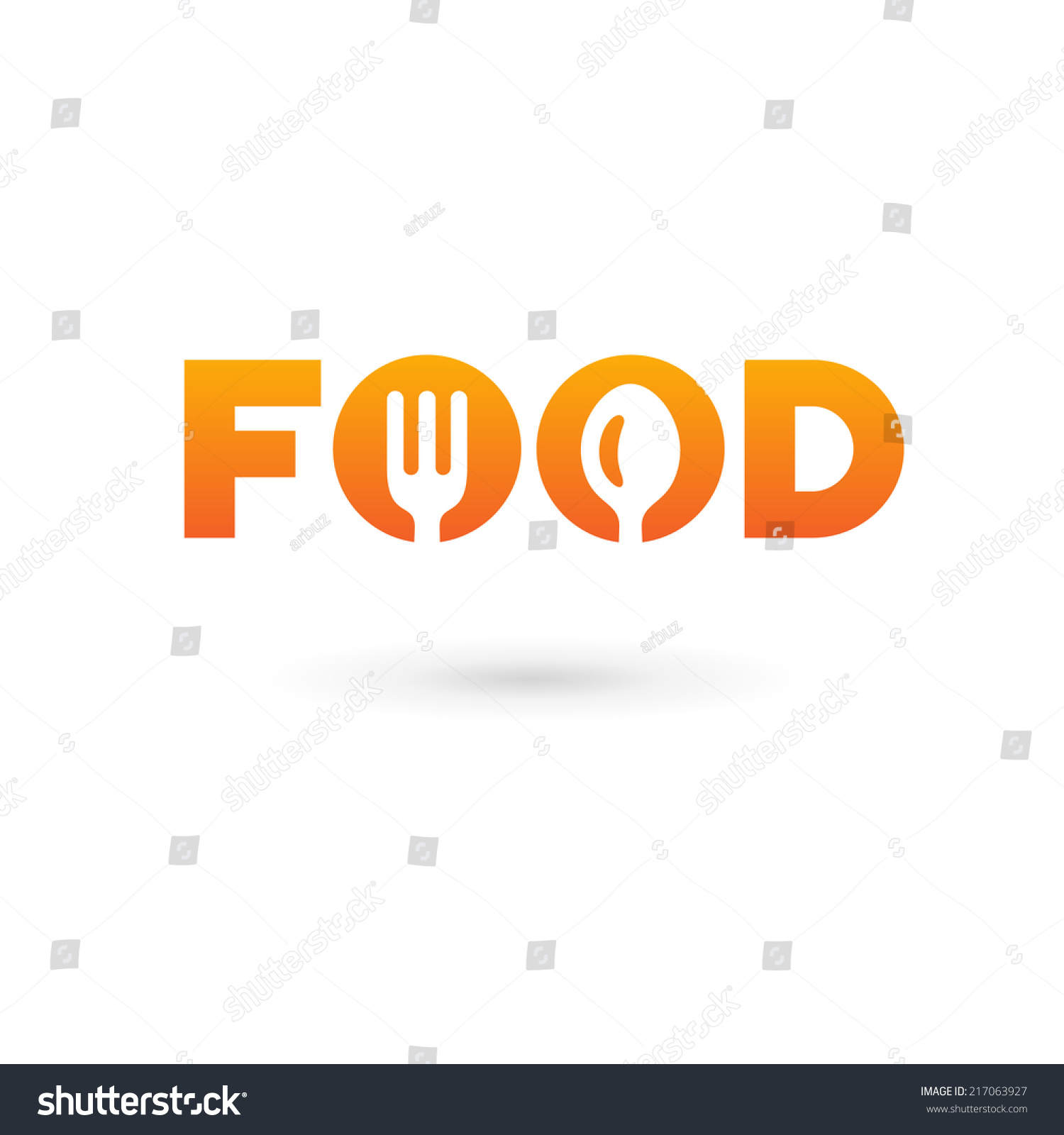 Food Word Sign Logo Icon Design Stock Vector 217063927 - Shutterstock