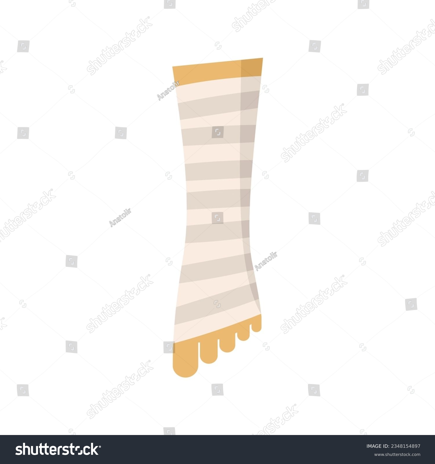 SVG of Foot bandage icon flat vector. Accident injury. Fracture patient isolated svg