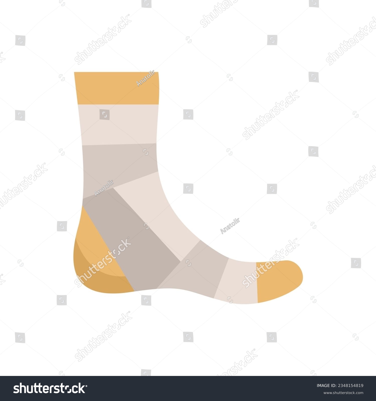 SVG of Foot bandage icon flat vector. Accident patient. Skin leg isolated svg
