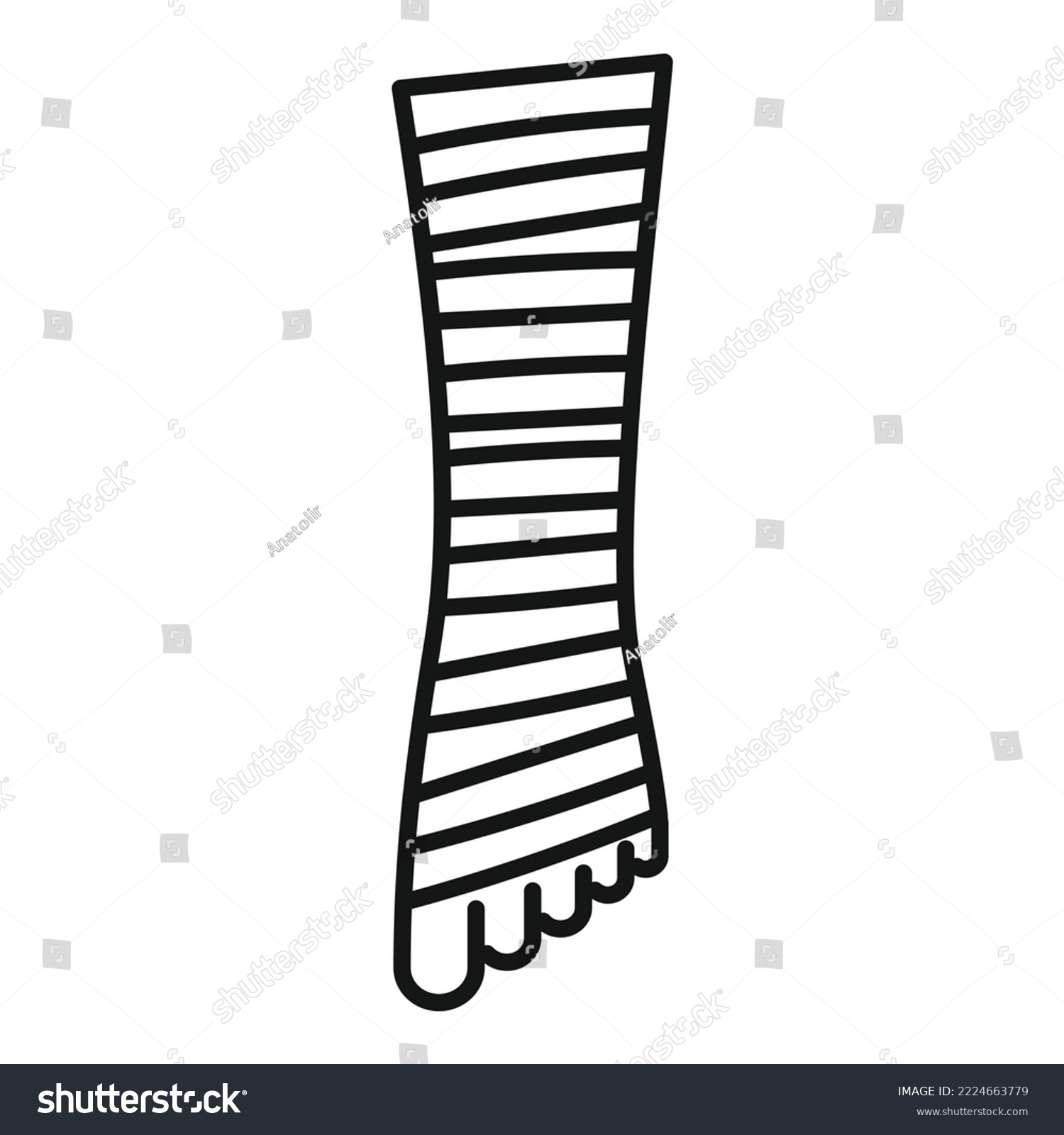 SVG of Foot bandage icon outline vector. Accident injury. Fracture patient svg