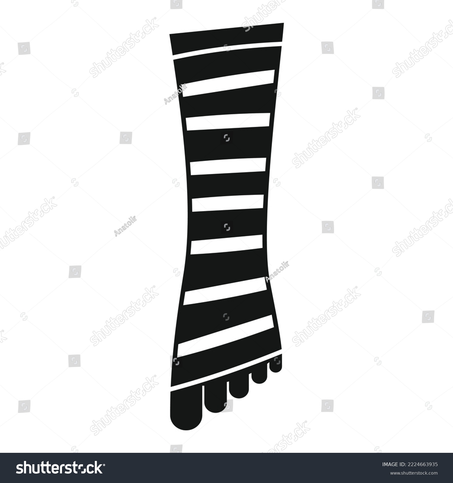 SVG of Foot bandage icon simple vector. Accident injury. Fracture patient svg