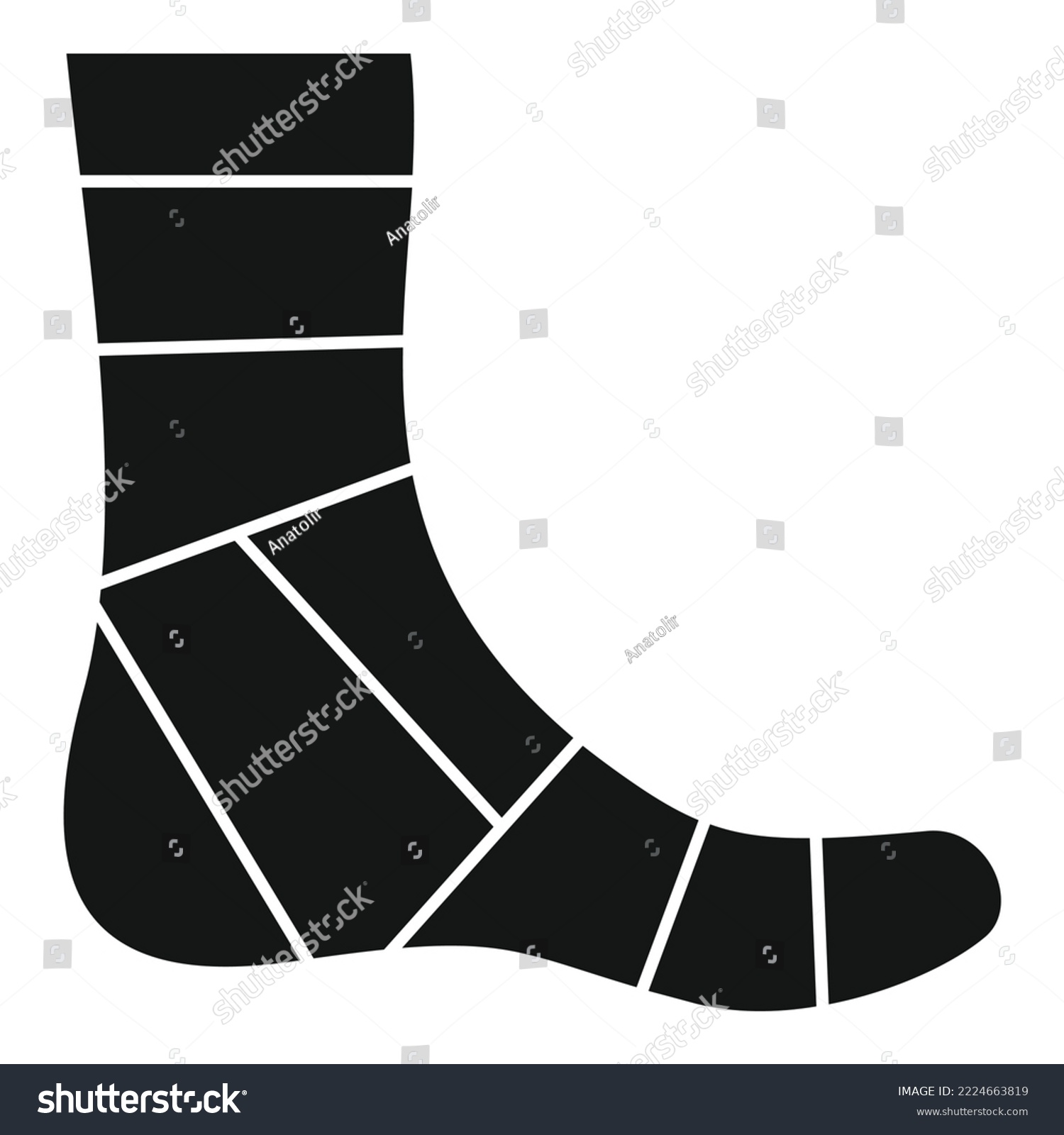 SVG of Foot bandage icon simple vector. Accident patient. Skin leg svg