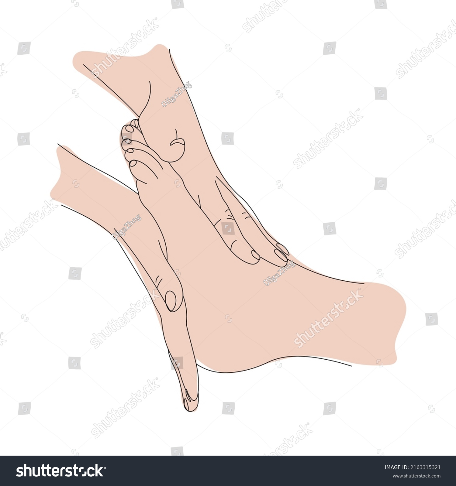 Foot Massage Movements Basic Foot Massage Stock Vector (Royalty Free ...